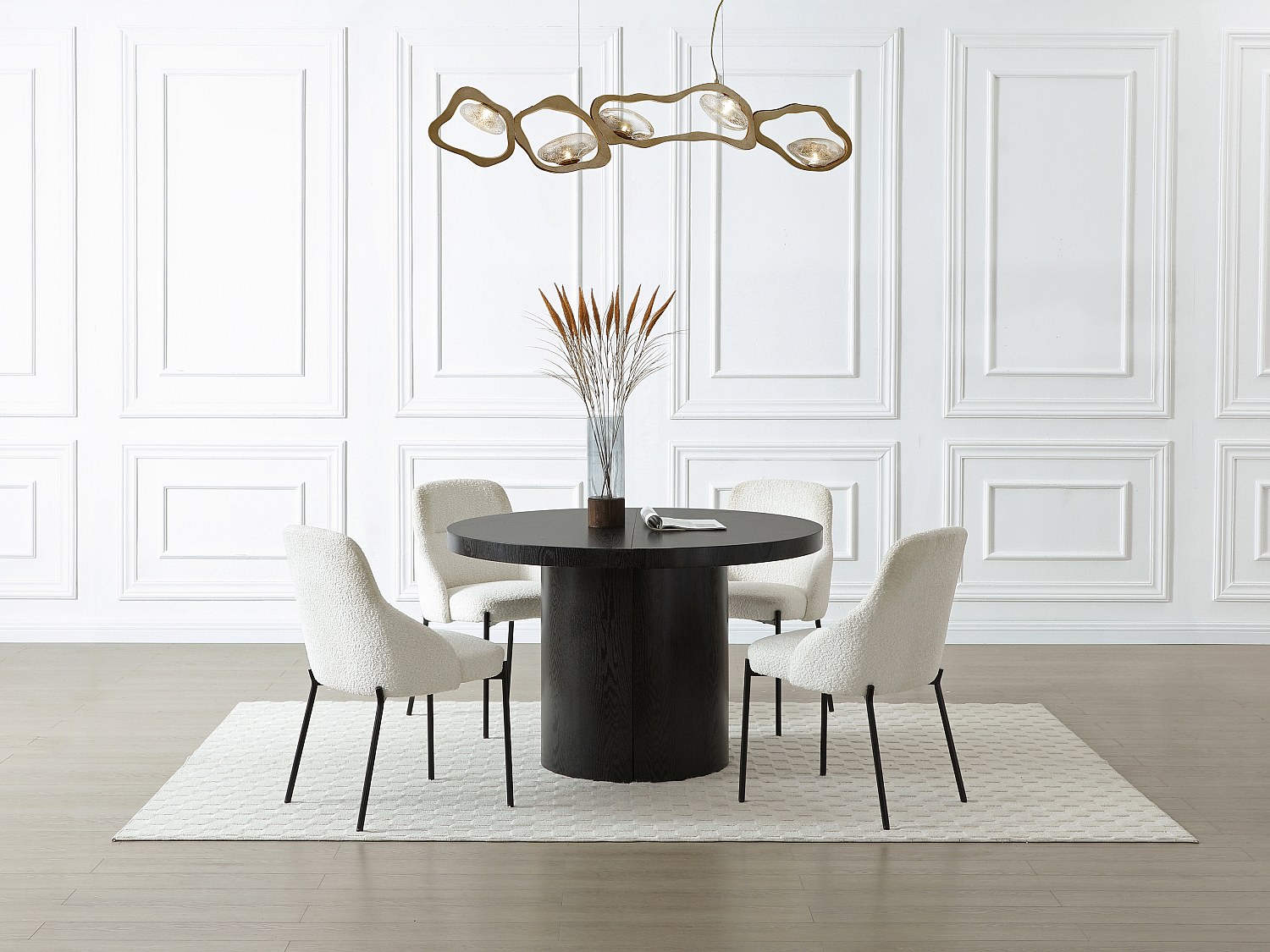 Esstisch ausziehbar - 4 bis 12 Personen - MDF - Schwarz - SIDRINA günstig online kaufen