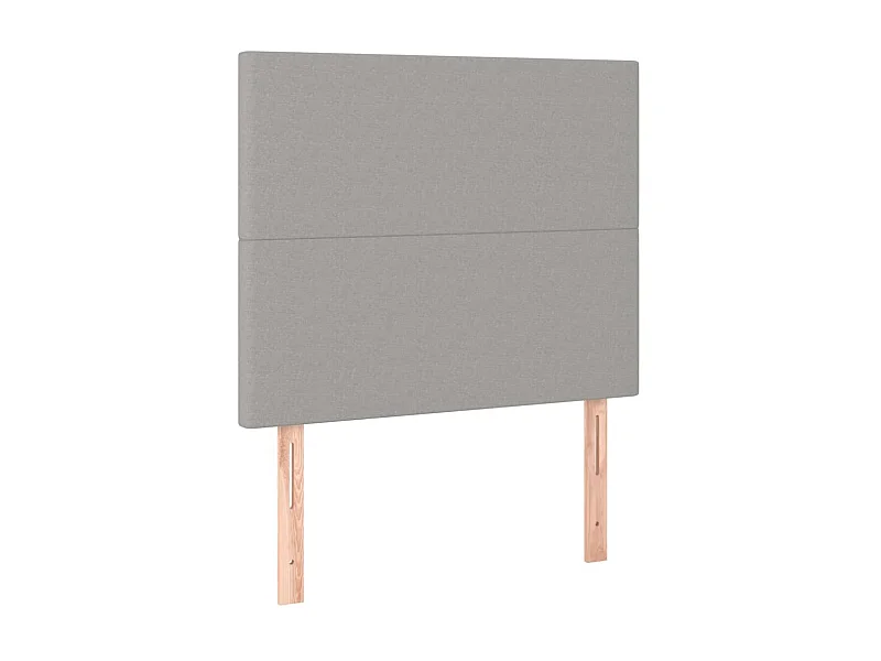 Kopfteile 2 Stk. Hellgrau 100x5x78/88 cm Stoff