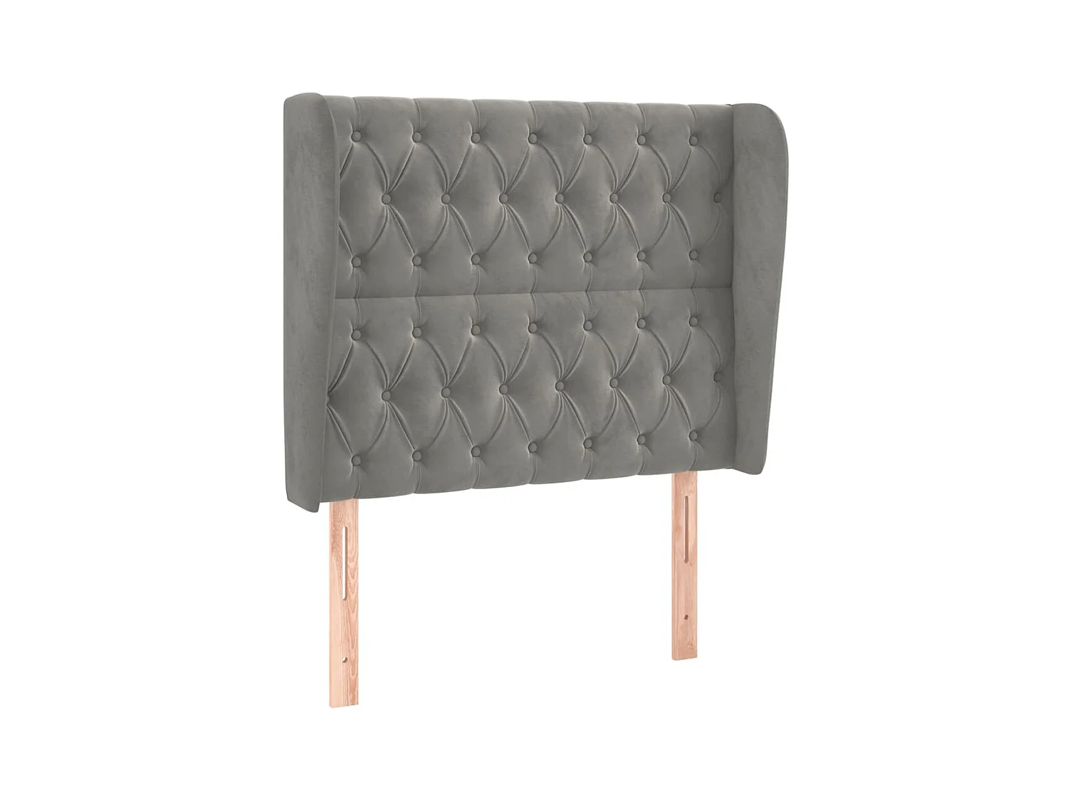 Tête de lit avec oreilles Gris clair 103x23x118/128 cm Velours