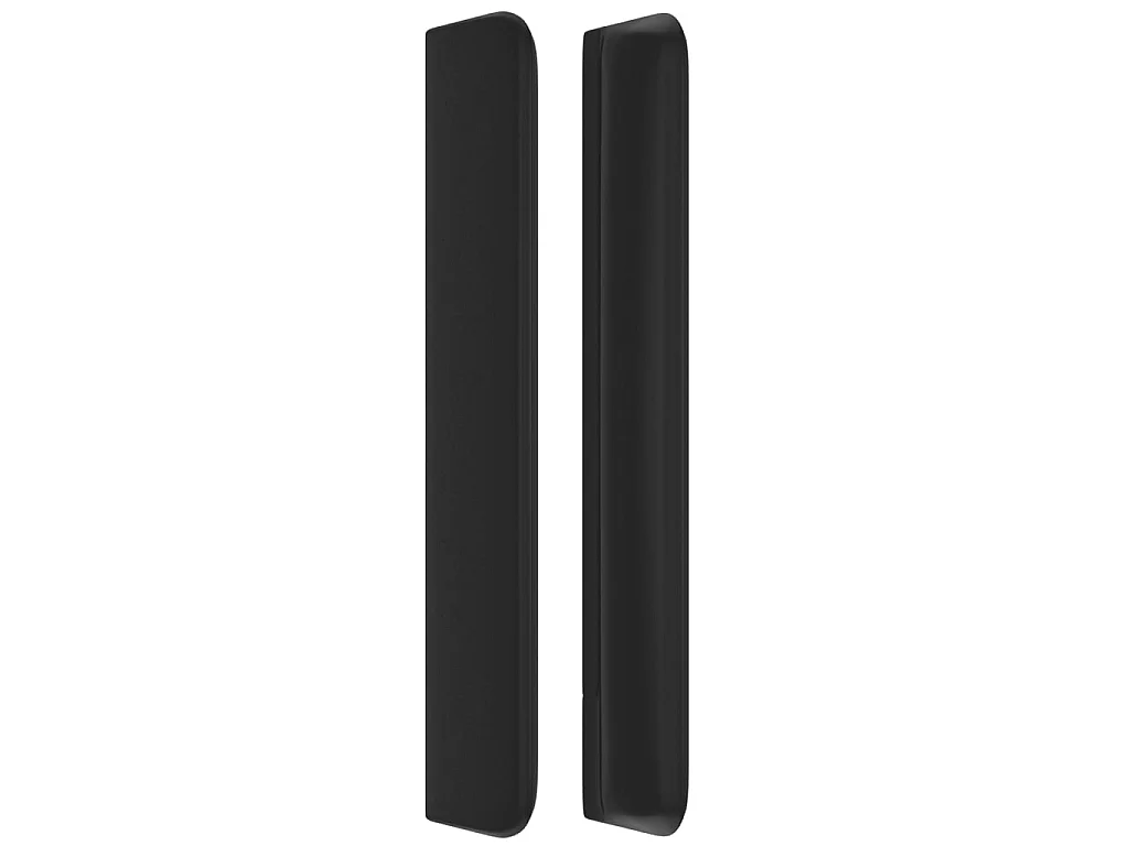 Cabeceira com orelhas Preto 83x16x118/128 cm Couro sintético