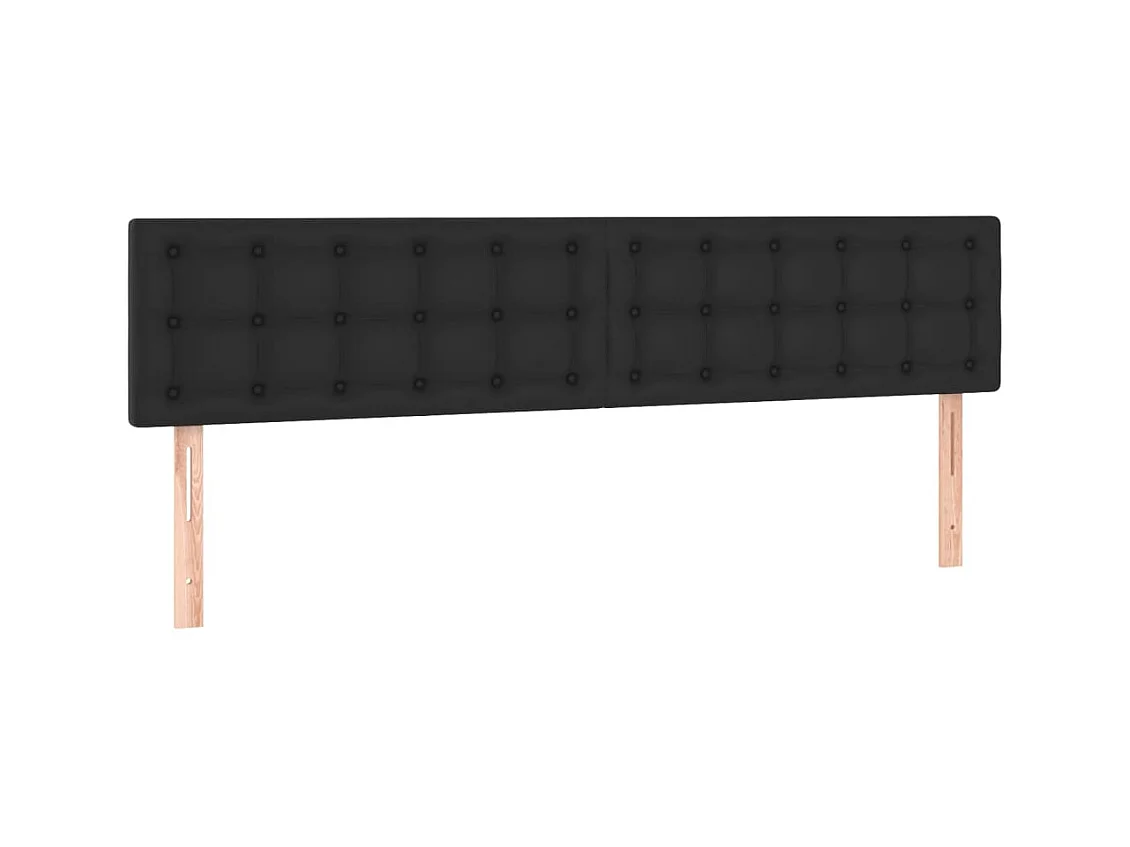 Têtes de lit 2 pcs Noir 80x5x78/88 cm Similicuir