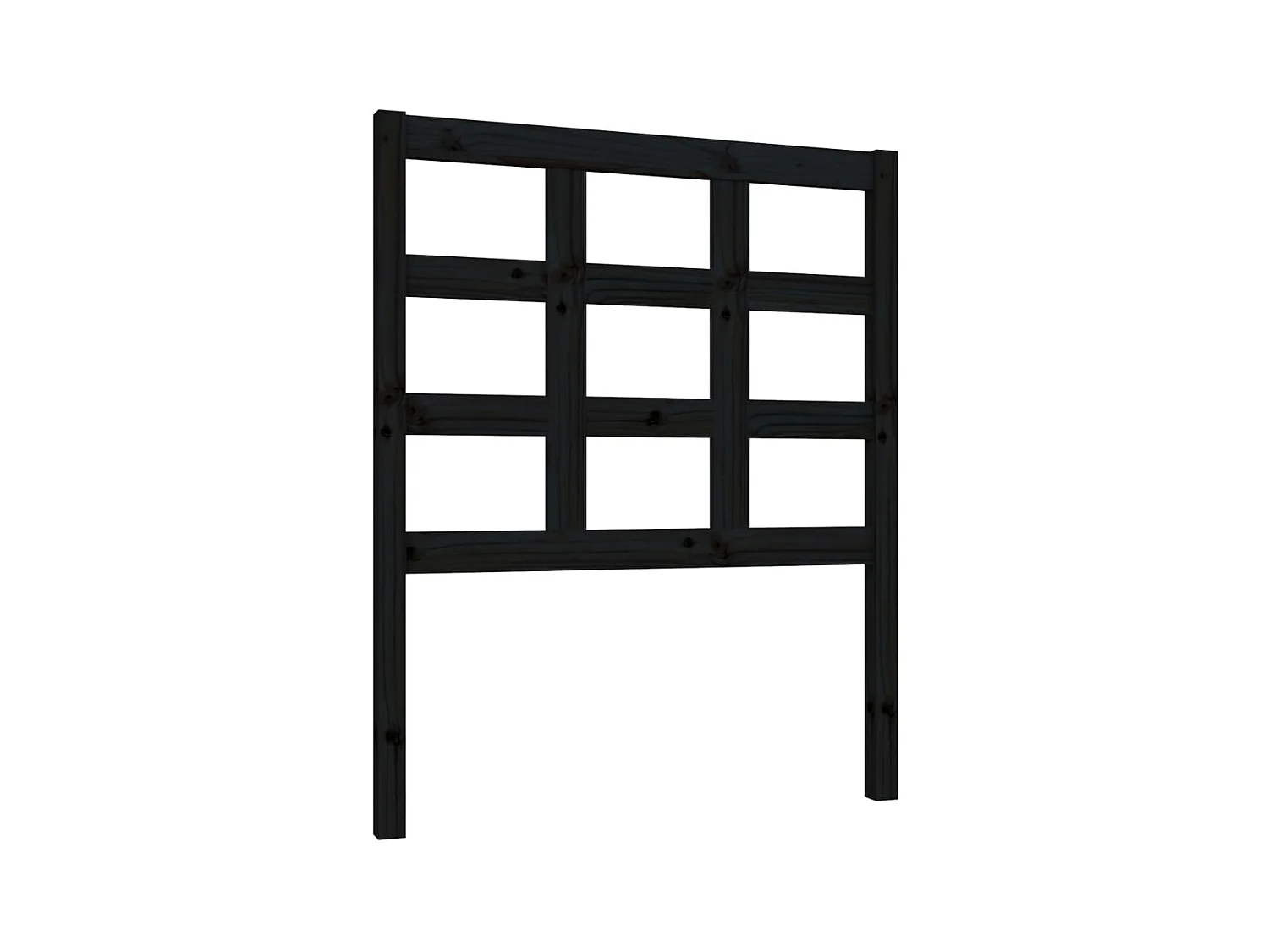Tête de lit Noir 80,5x4x100 cm Bois massif de pin