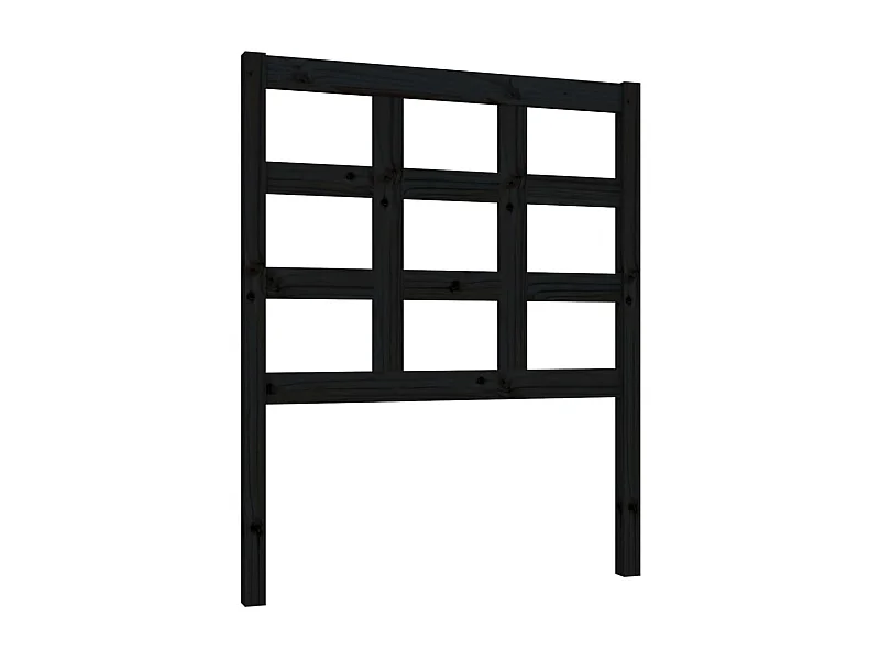 Cabecero Negro 80,5x4x100 cm Madera maciza de pino