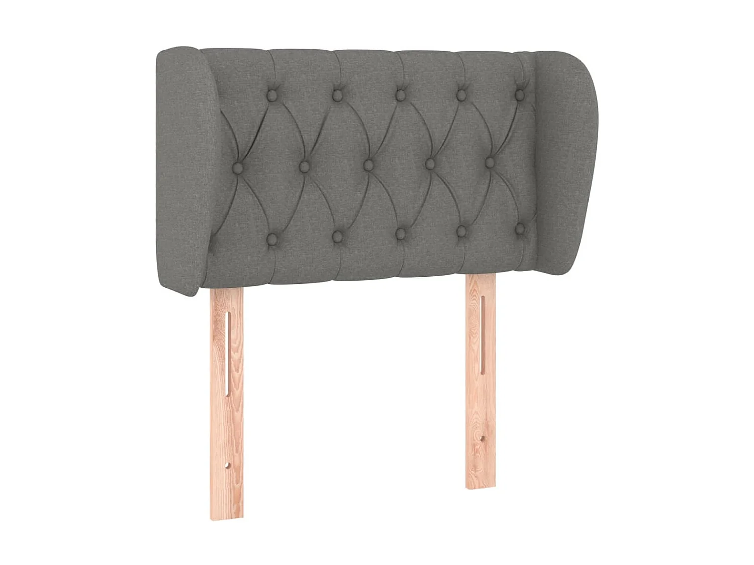 Tête de lit avec oreilles Gris foncé 83x23x78/88 cm Tissu