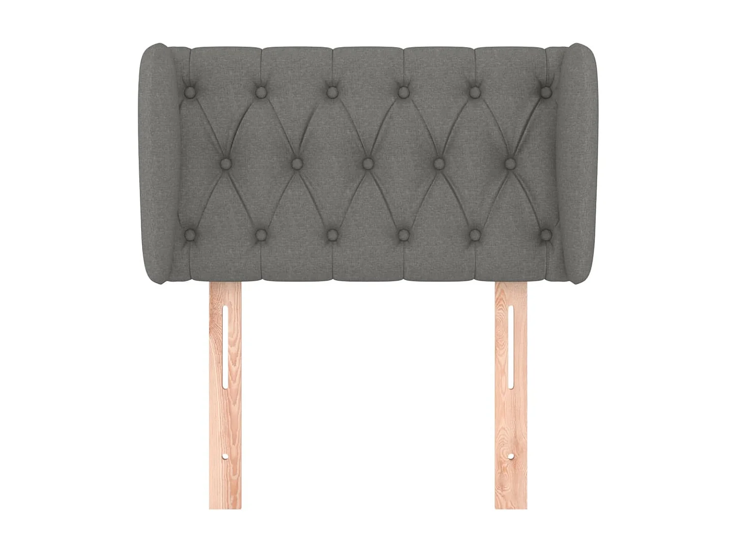 Tête de lit avec oreilles Gris foncé 83x23x78/88 cm Tissu