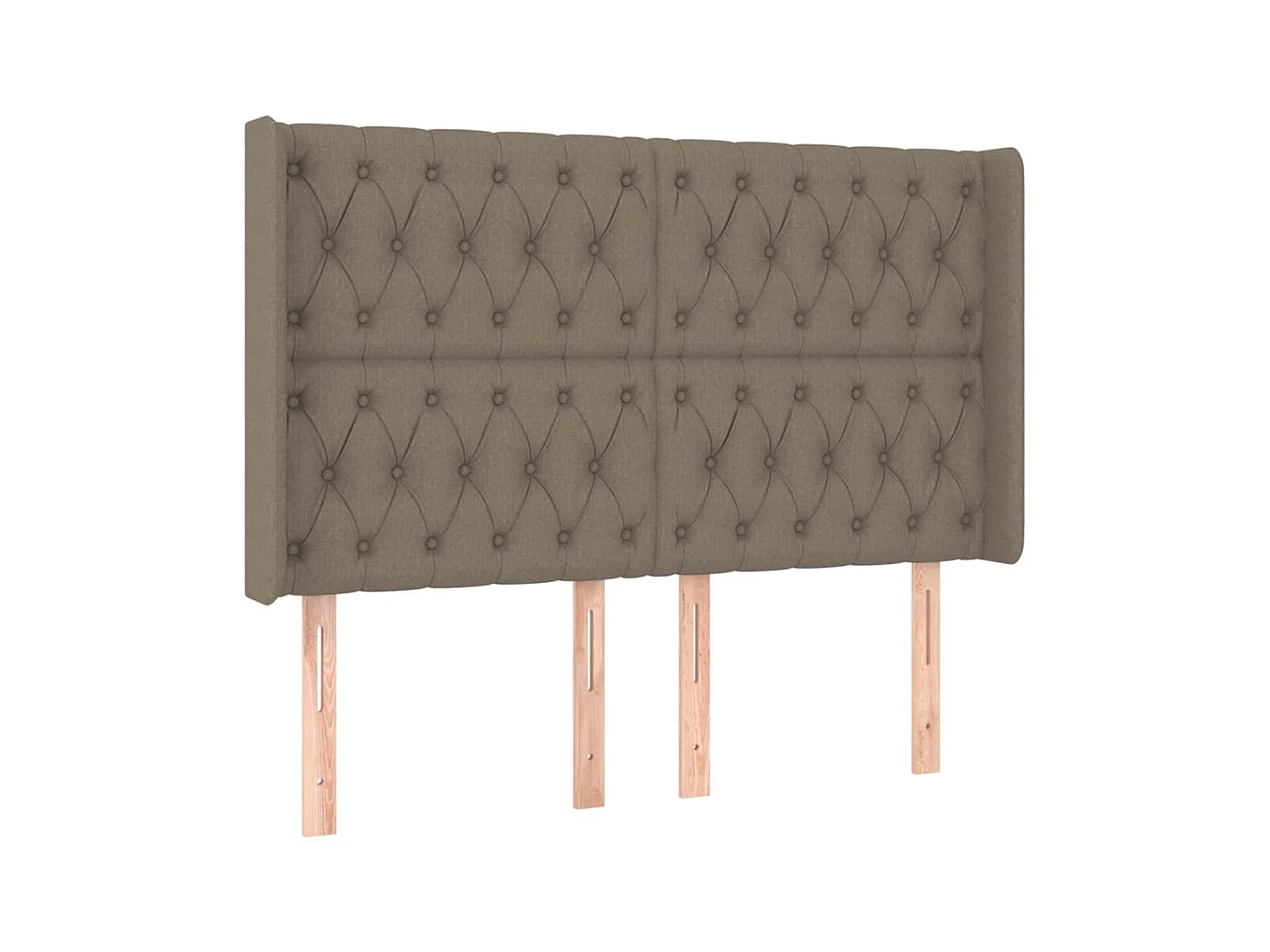 Tête de lit avec oreilles Taupe 147x16x118/128 cm Tissu
