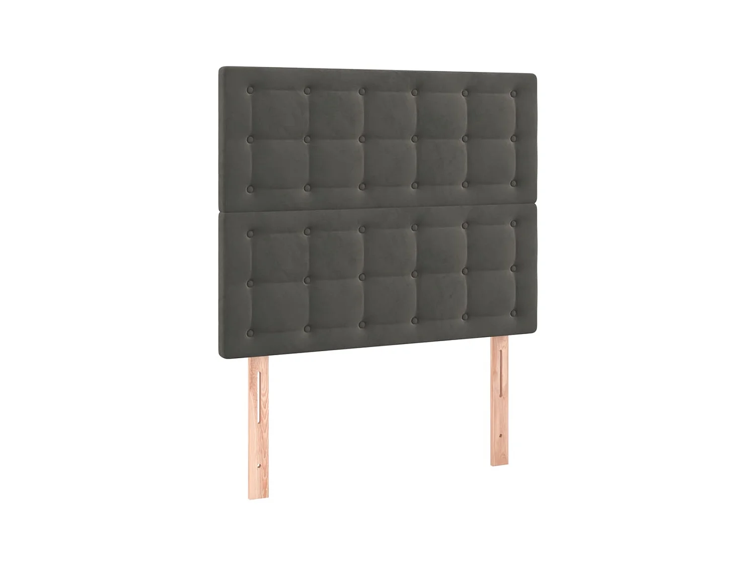 Têtes de lit 2 pcs Gris foncé 80x5x78/88 cm Velours