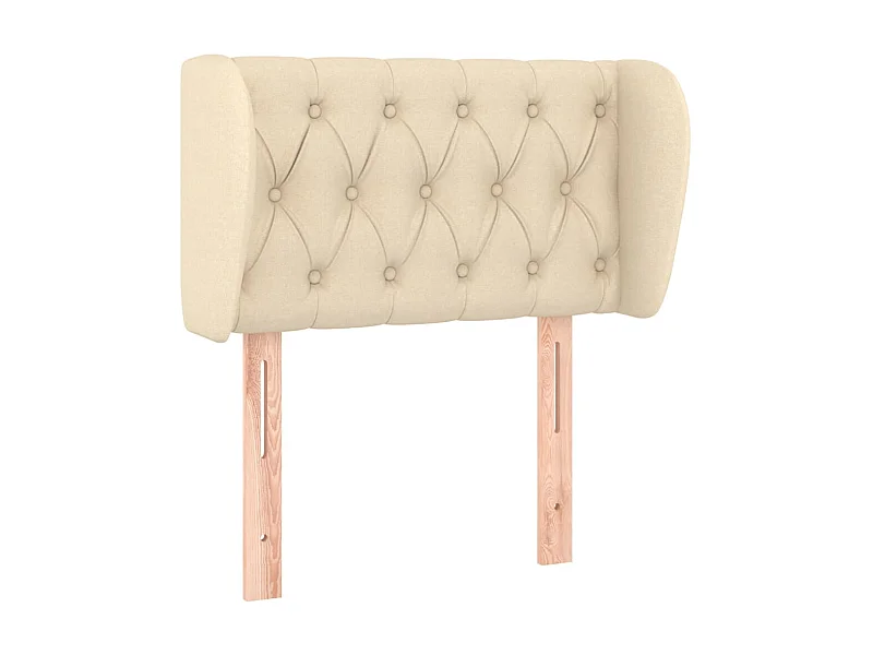 Cabecero con orejas Crema 83x23x78/88 cm Tela