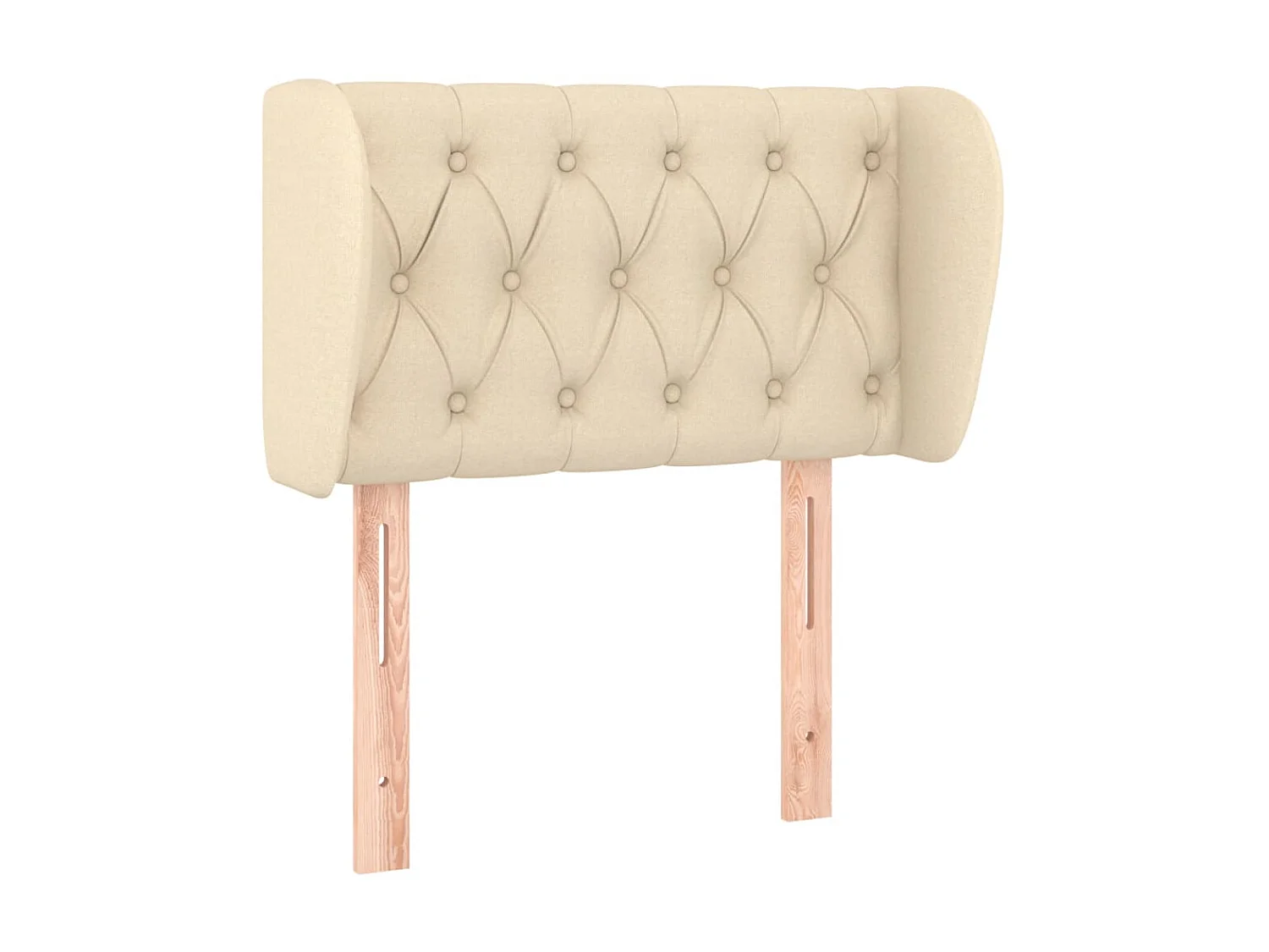 Testiera con orecchie Panna 83x23x78/88 cm Tessuto