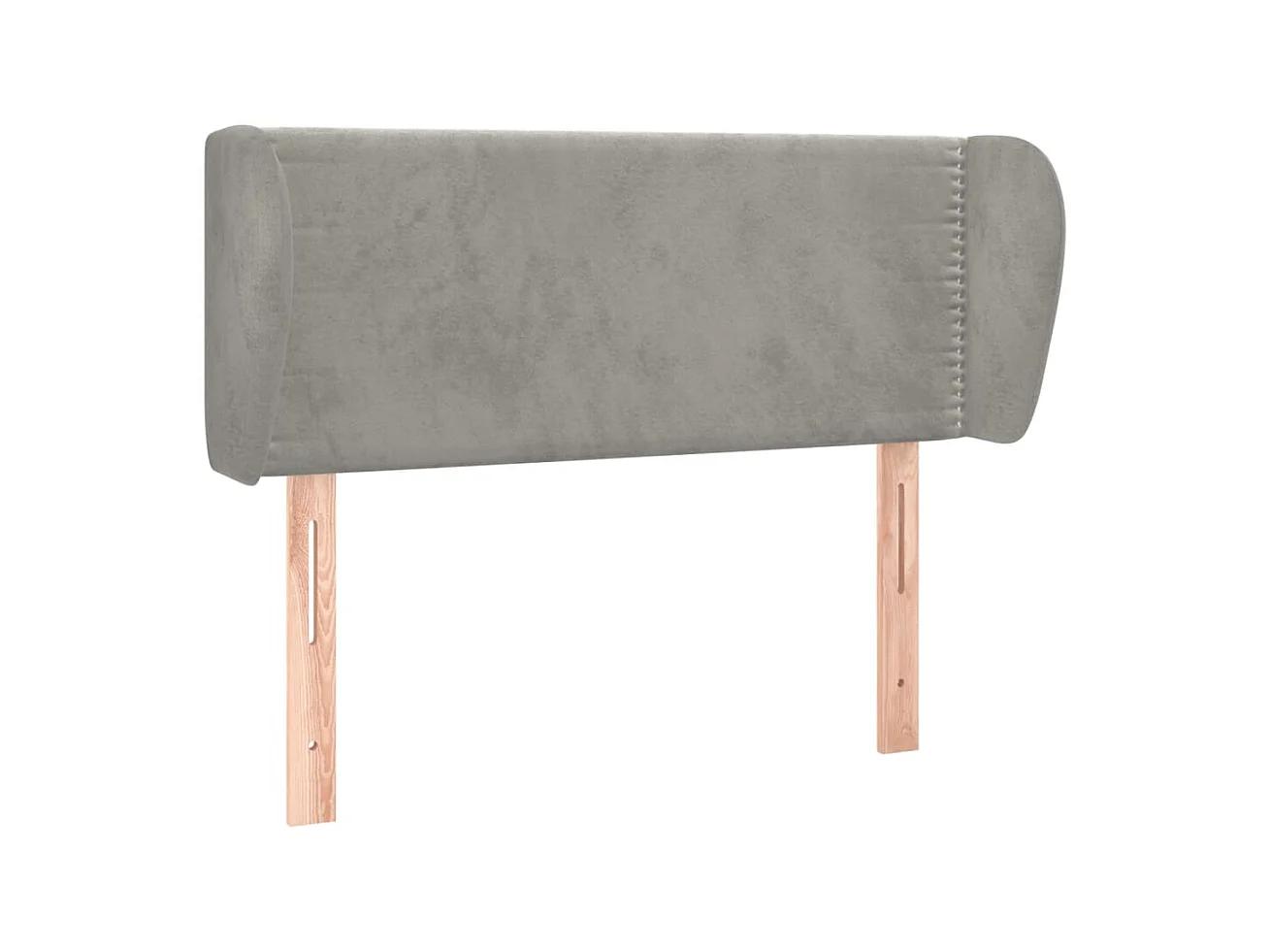 Tête de lit avec oreilles Gris clair 83x23x78/88 cm Velours