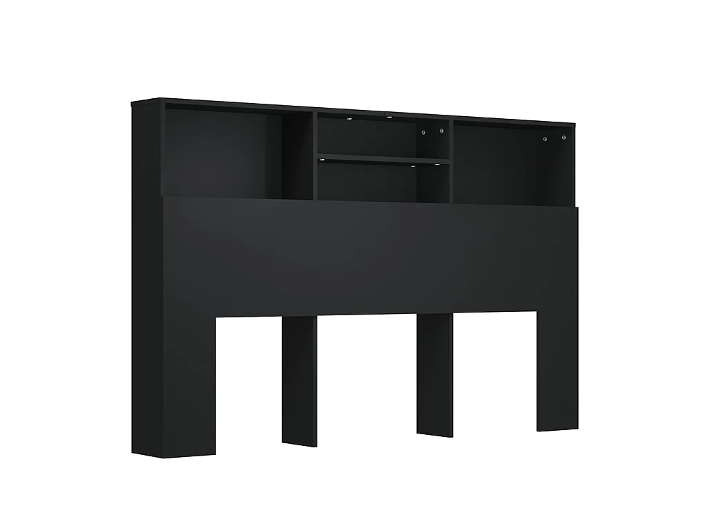 Hoofdbordkast Zwart 160x19x103,5 cm