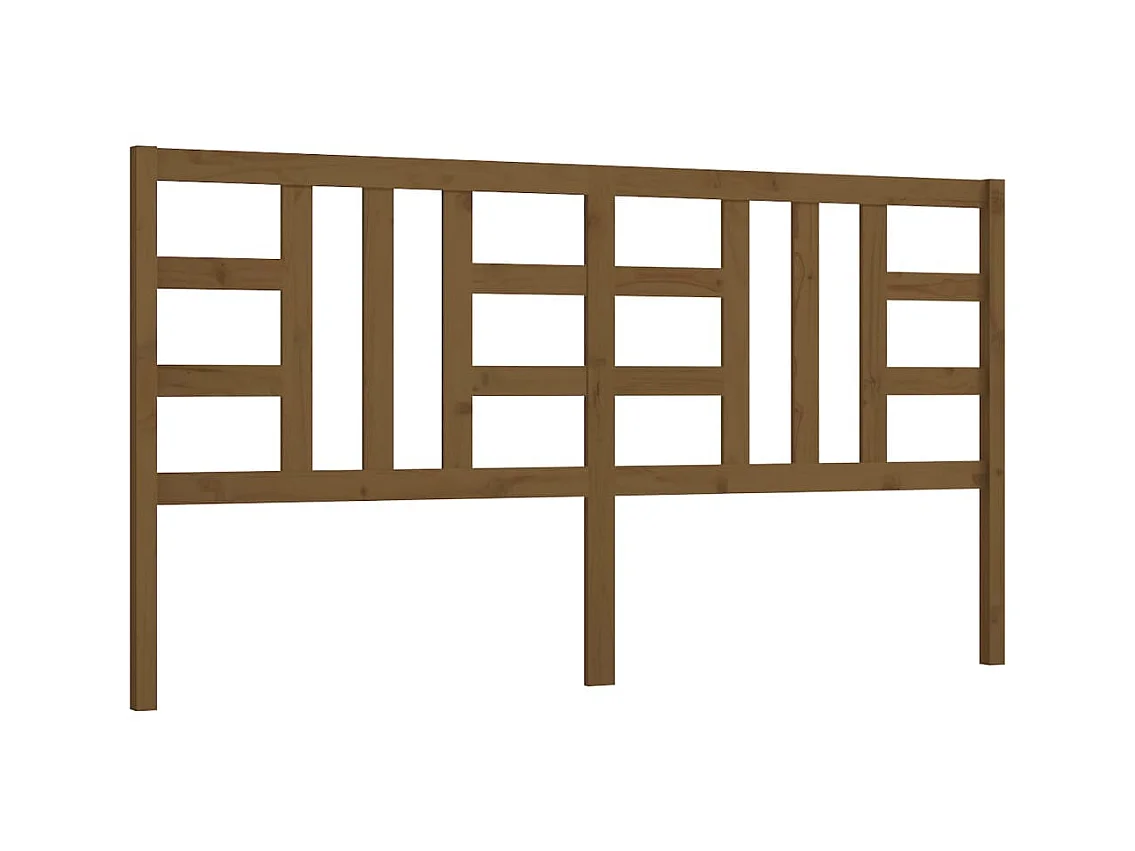 Tête de lit Marron miel 206x4x100 cm Bois massif de pin