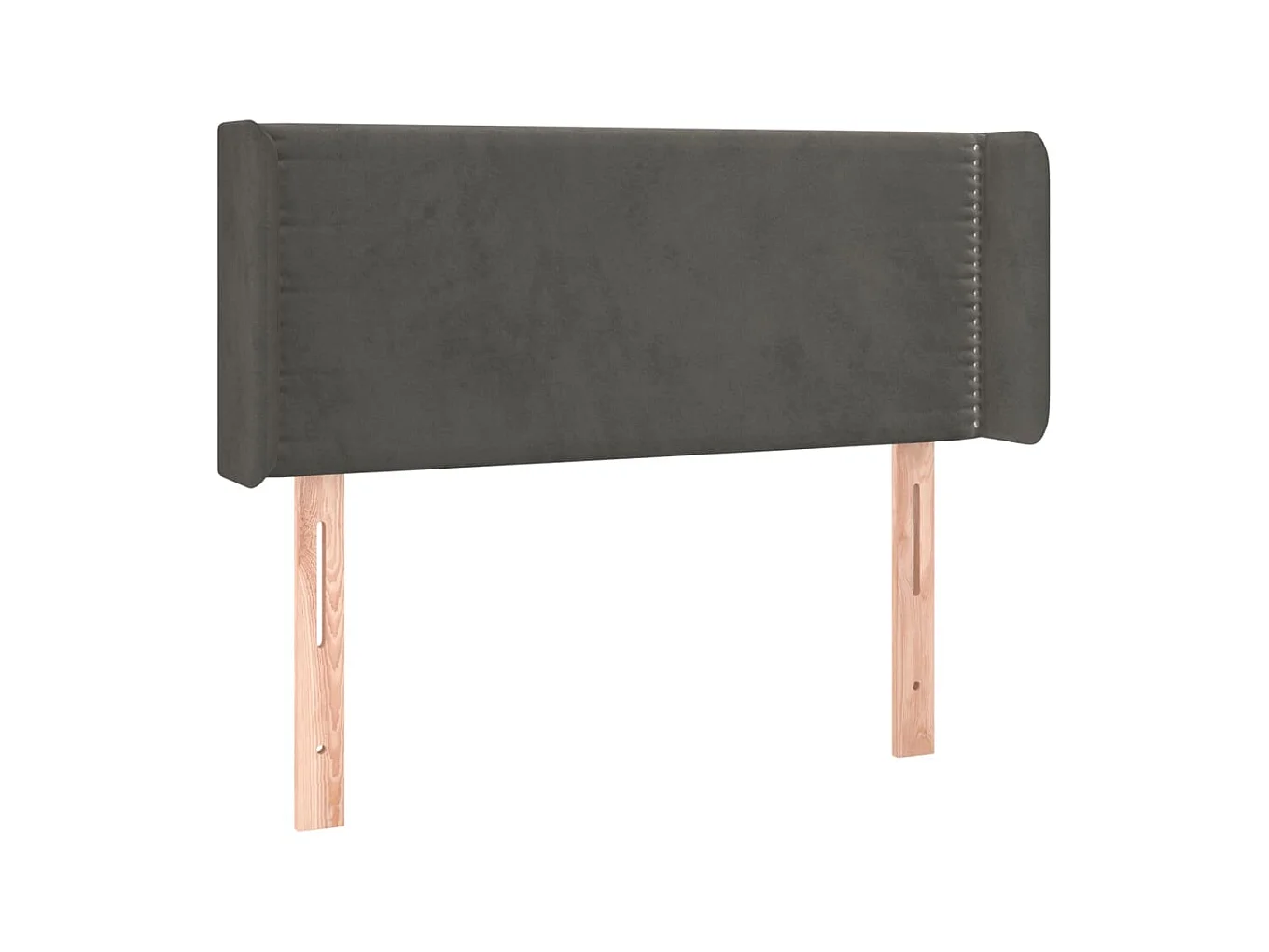 Tête de lit avec oreilles Gris foncé 83x16x78/88 cm Velours