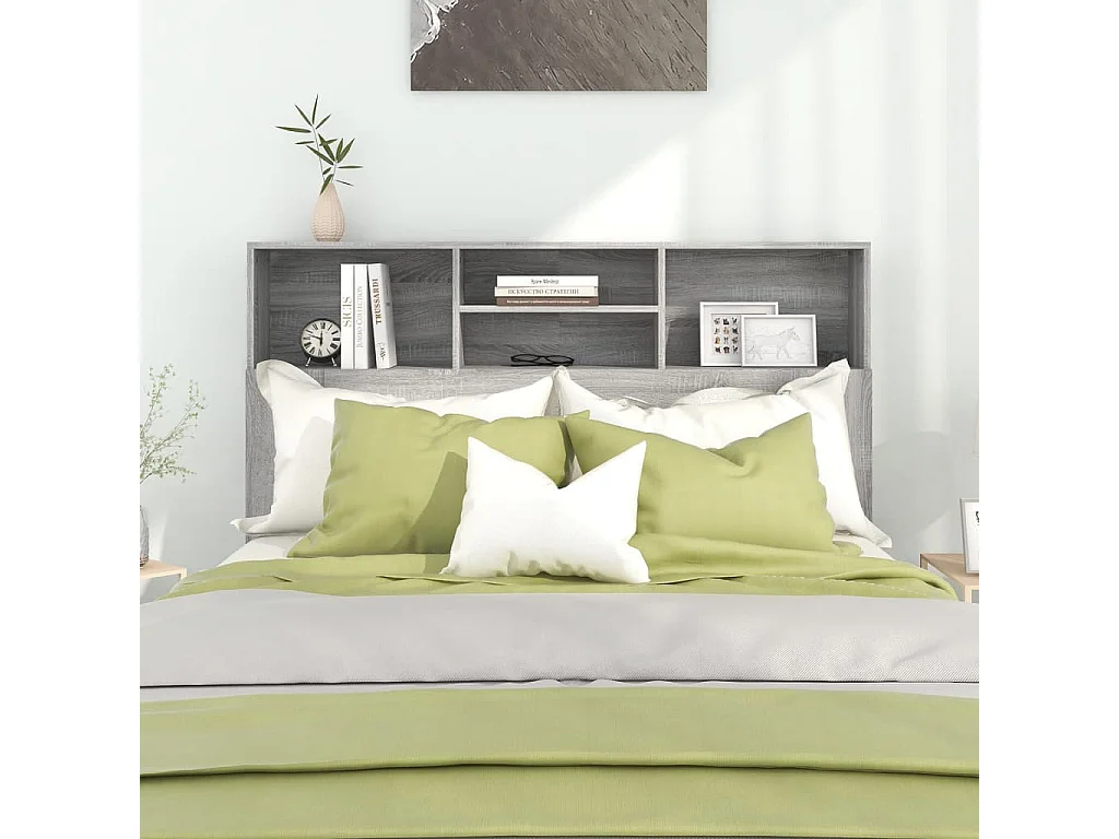 Mobile testiera Sonoma grigio 140x19x103,5 cm