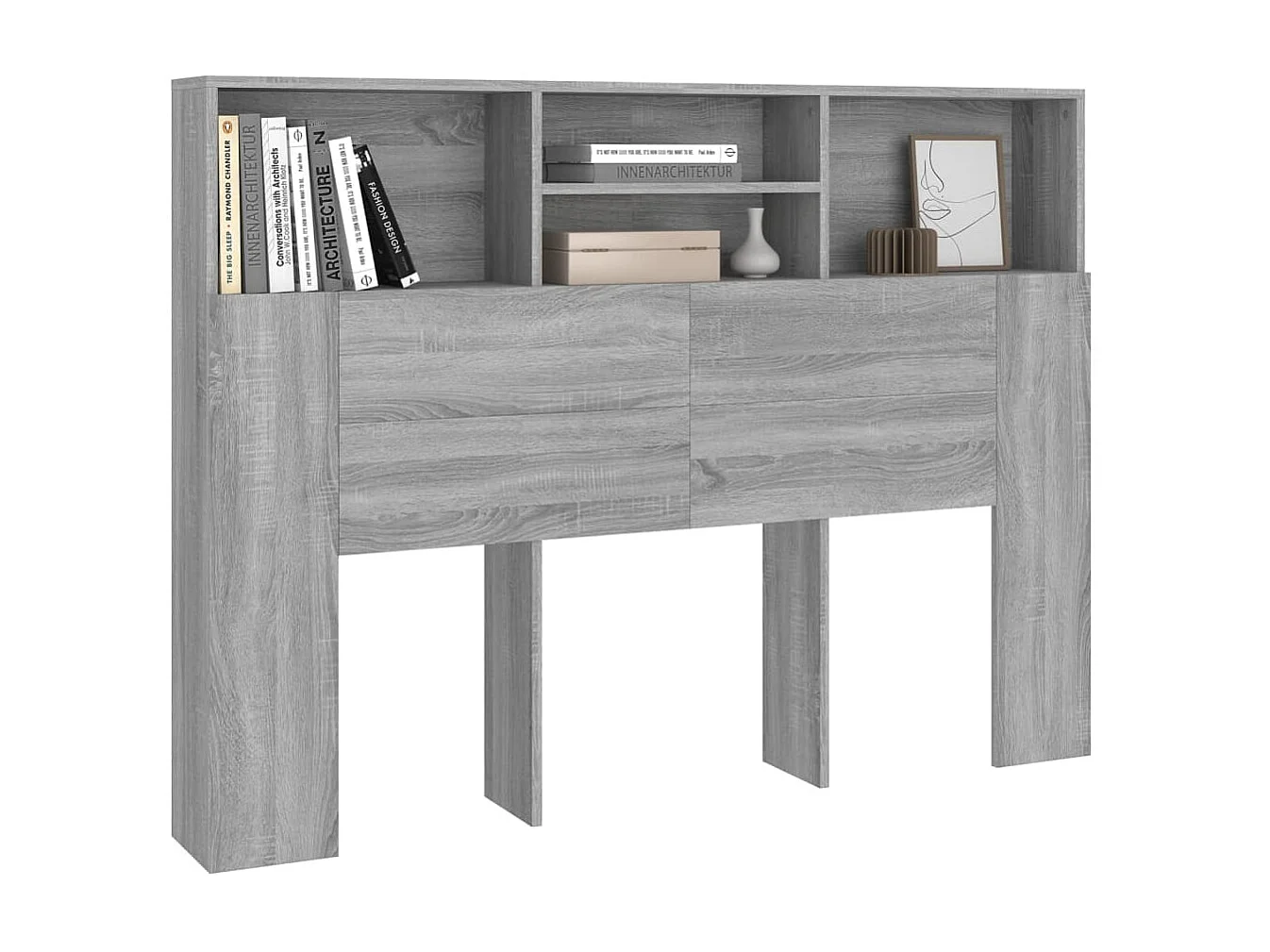 Mobile testiera Sonoma grigio 140x19x103,5 cm