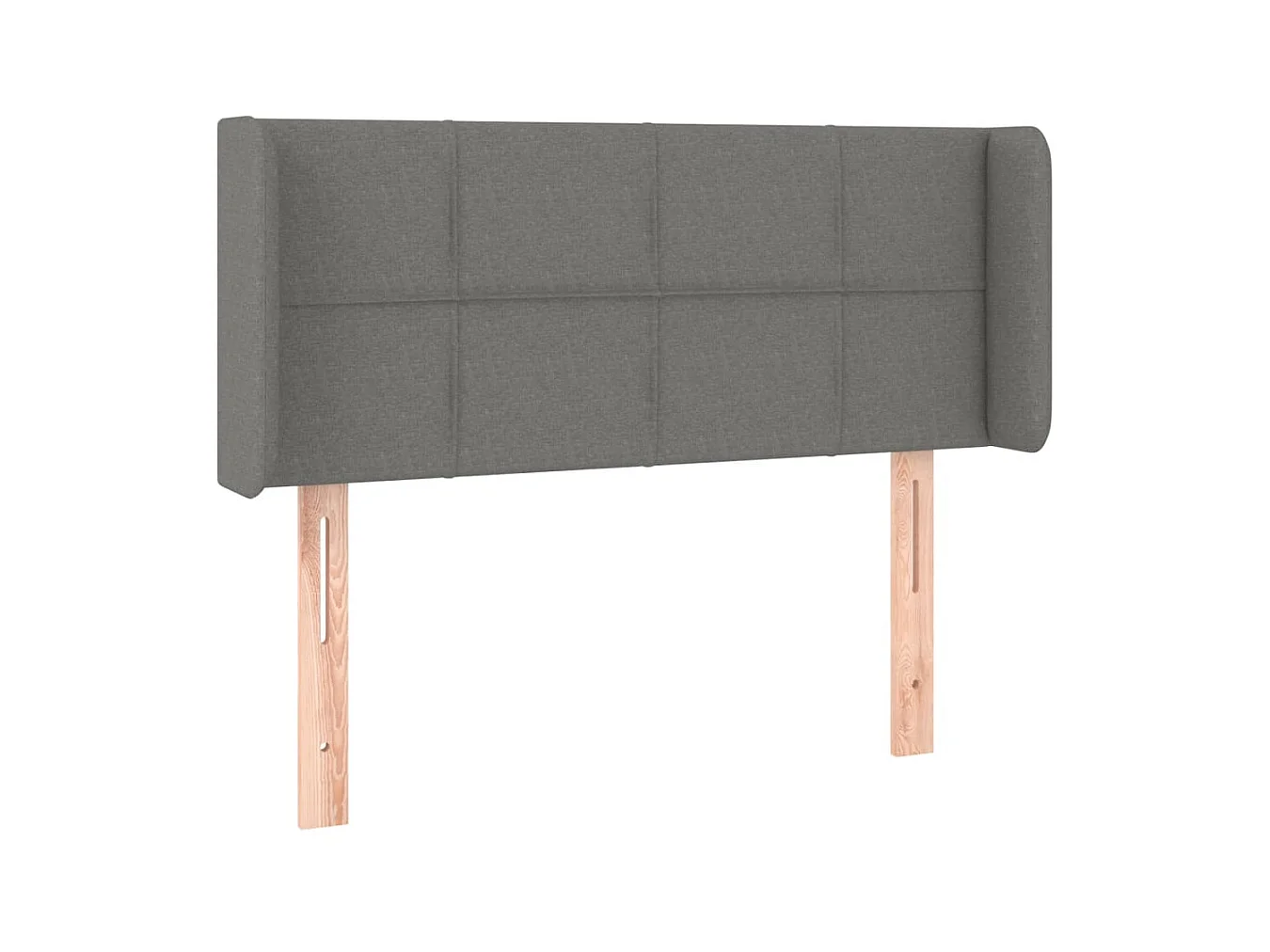 Testiera con orecchie Tessuto grigio scuro 93x16x78/88 cm