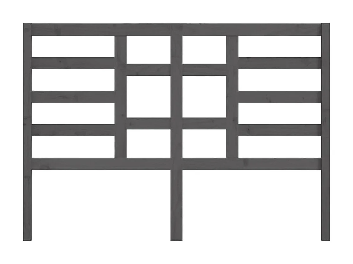 Tête de lit Gris 126x4x104 cm Bois massif de pin