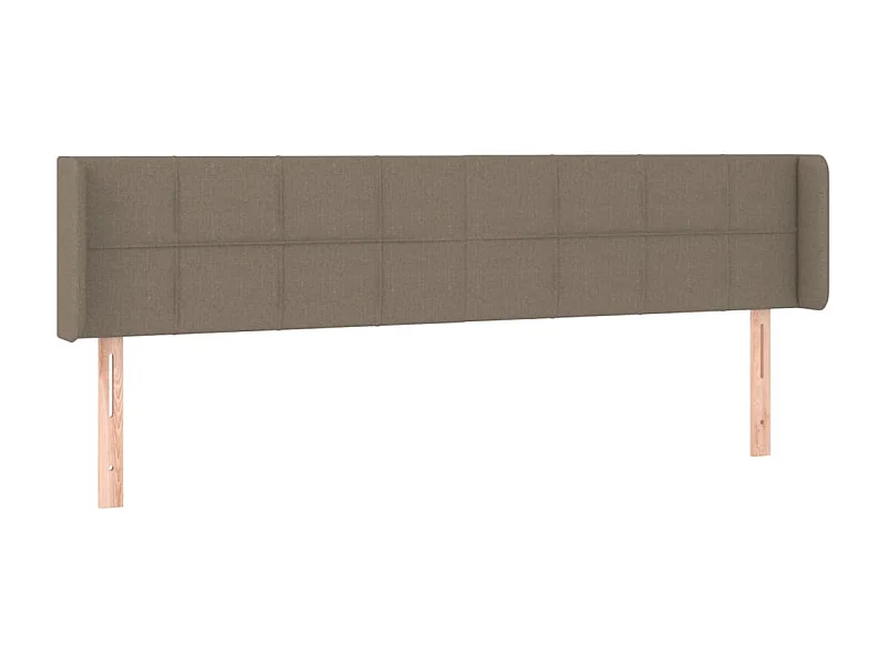 Hoofdbord met oren Taupe 203x16x78/88 cm Stof