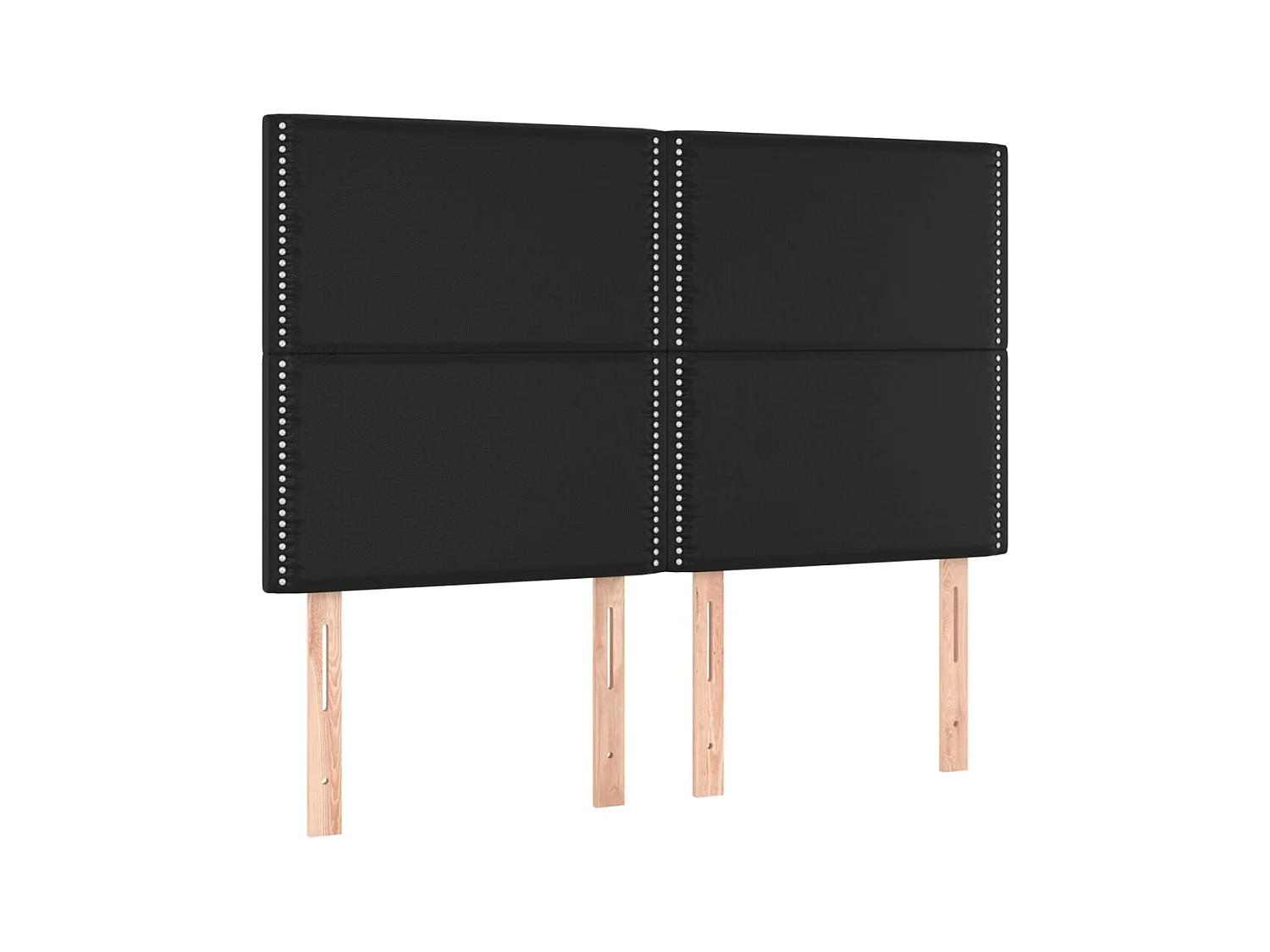 Têtes de lit 4 pcs Noir 72x5x78/88 cm Similicuir