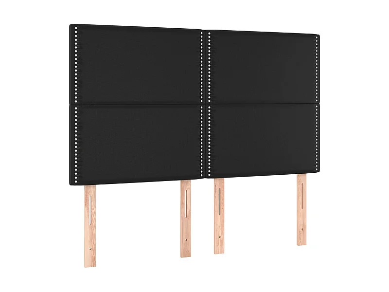 Têtes de lit 4 pcs Noir 72x5x78/88 cm Similicuir