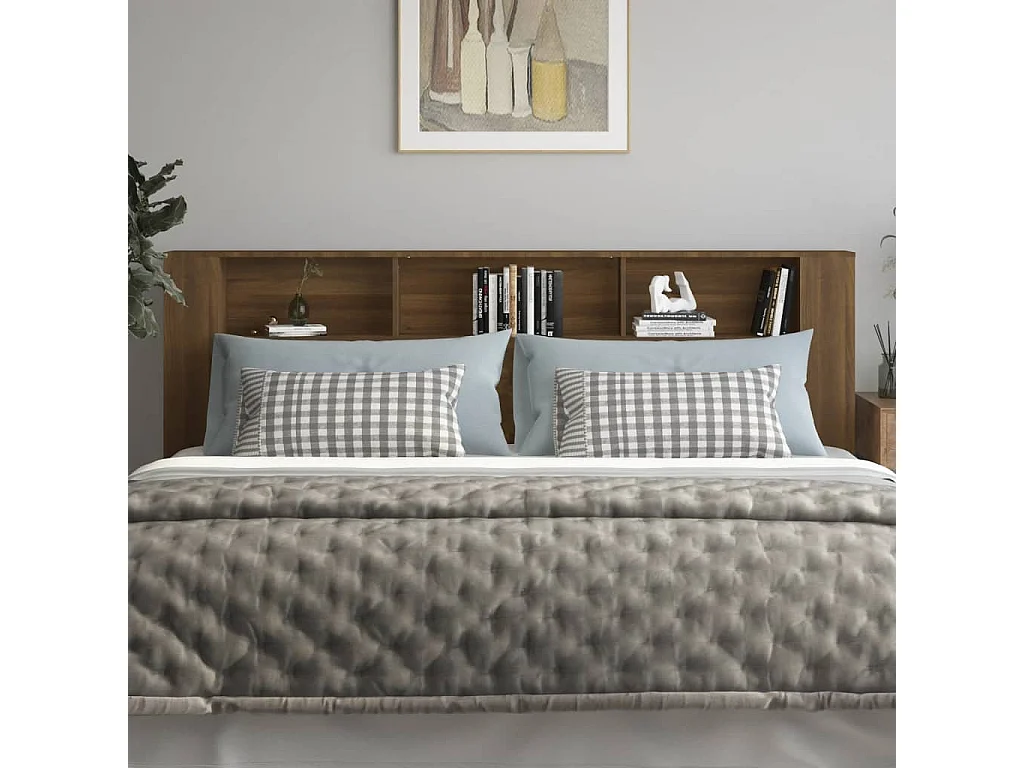 Kopfteilschrank Eiche braun 220x18,5x104,5 cm