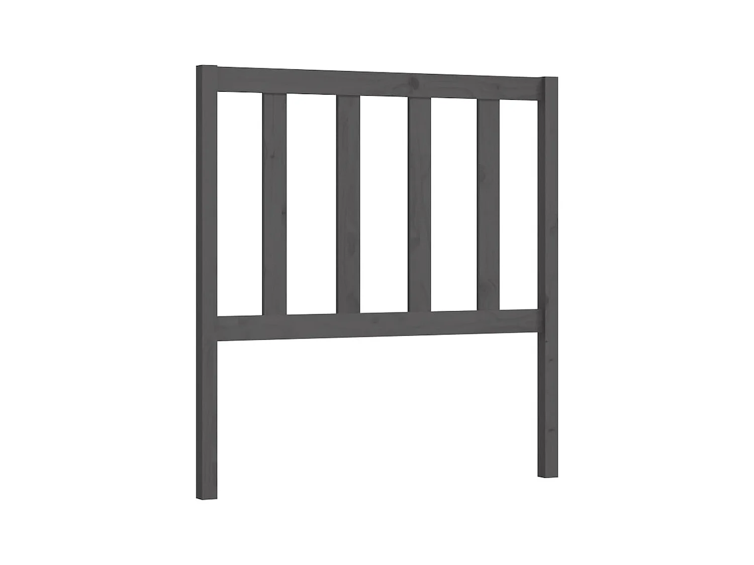 Hoofdbord Grijs 106x4x100 cm Massief grenenhout