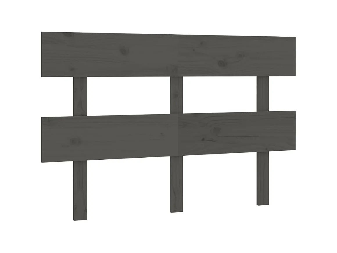 Hoofdbord Grijs 138x3x81 cm Massief grenenhout