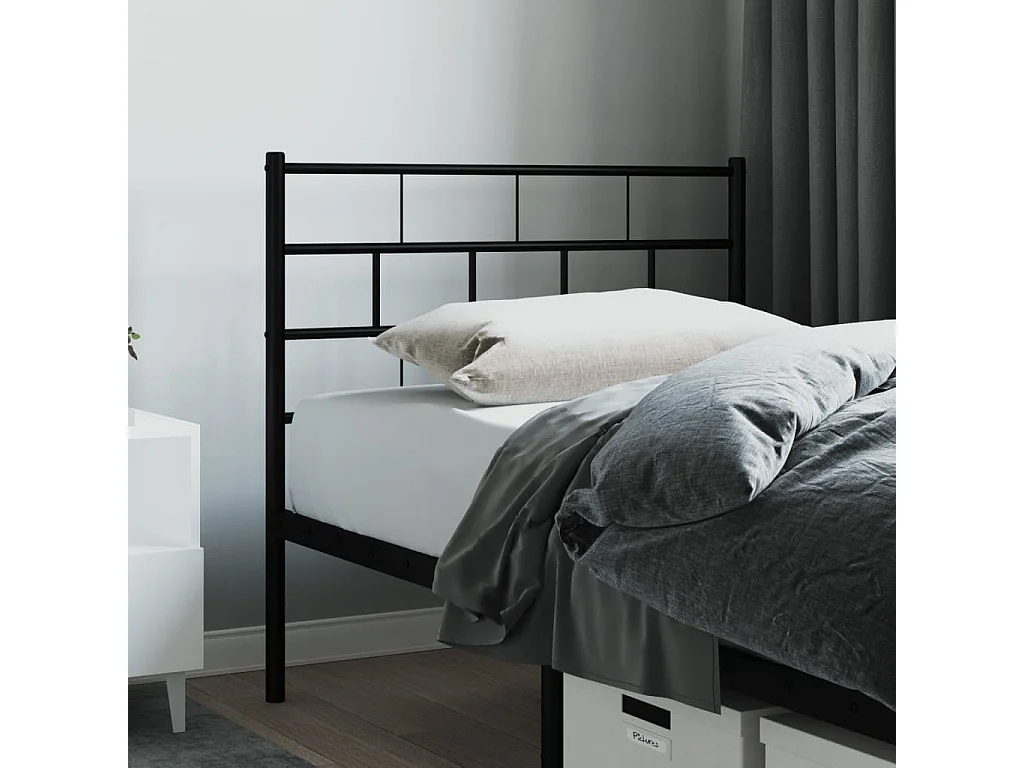 Tête de lit métal noir 107 cm