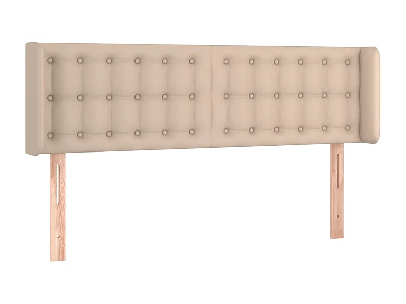 Cabeceira com orelhas Cappuccino 147x16x78/88 cm Pele sintética