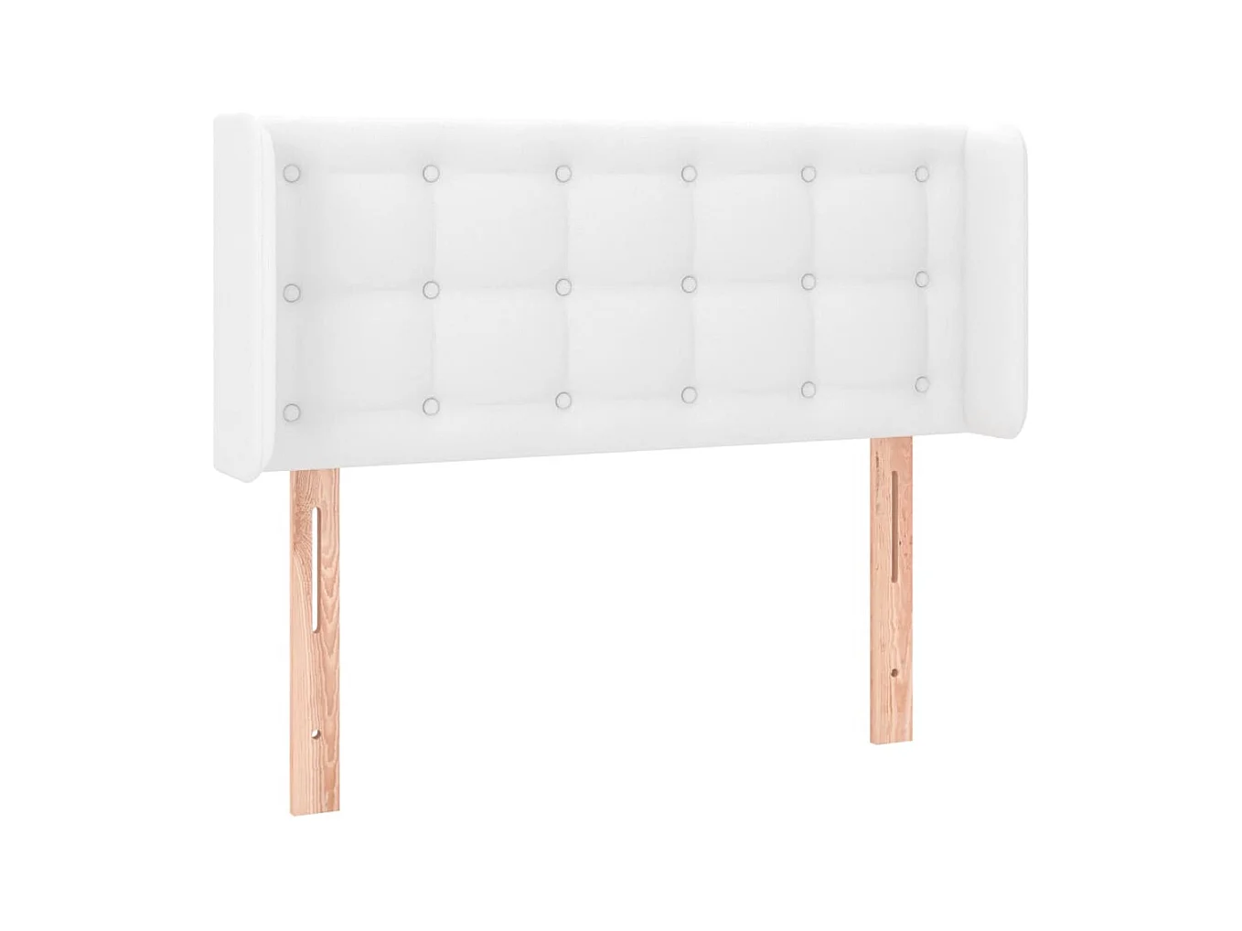 Tête de lit avec oreilles Blanc 83x16x78/88 cm Similicuir