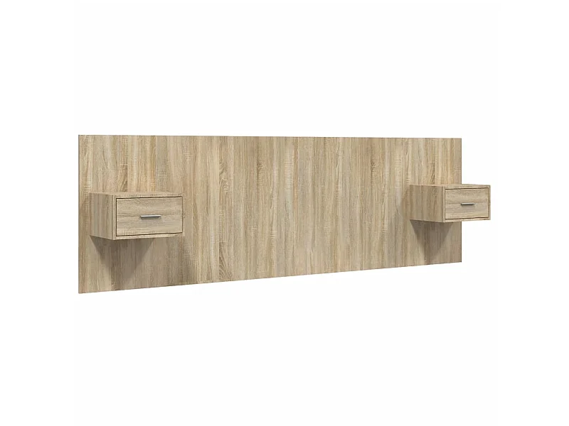 Testiera con armadietti Rovere Sonoma Multistrato