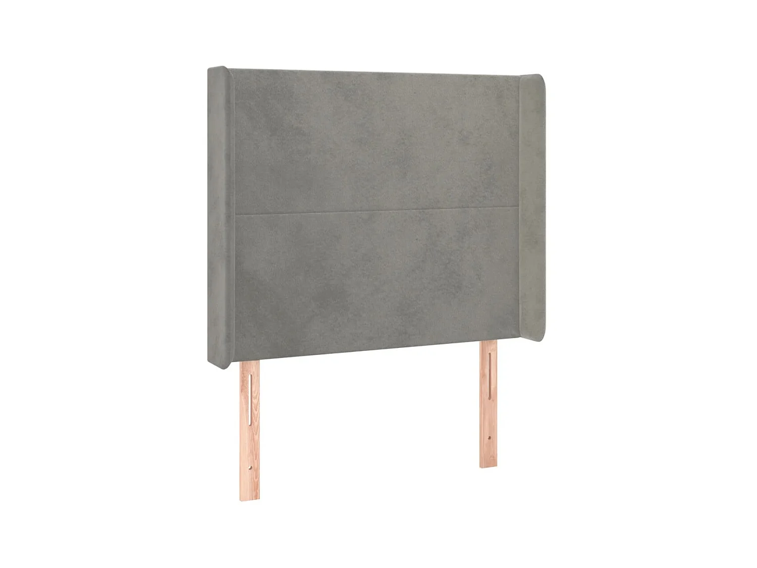Tête de lit avec oreilles Gris clair 93x16x118/128 cm Velours