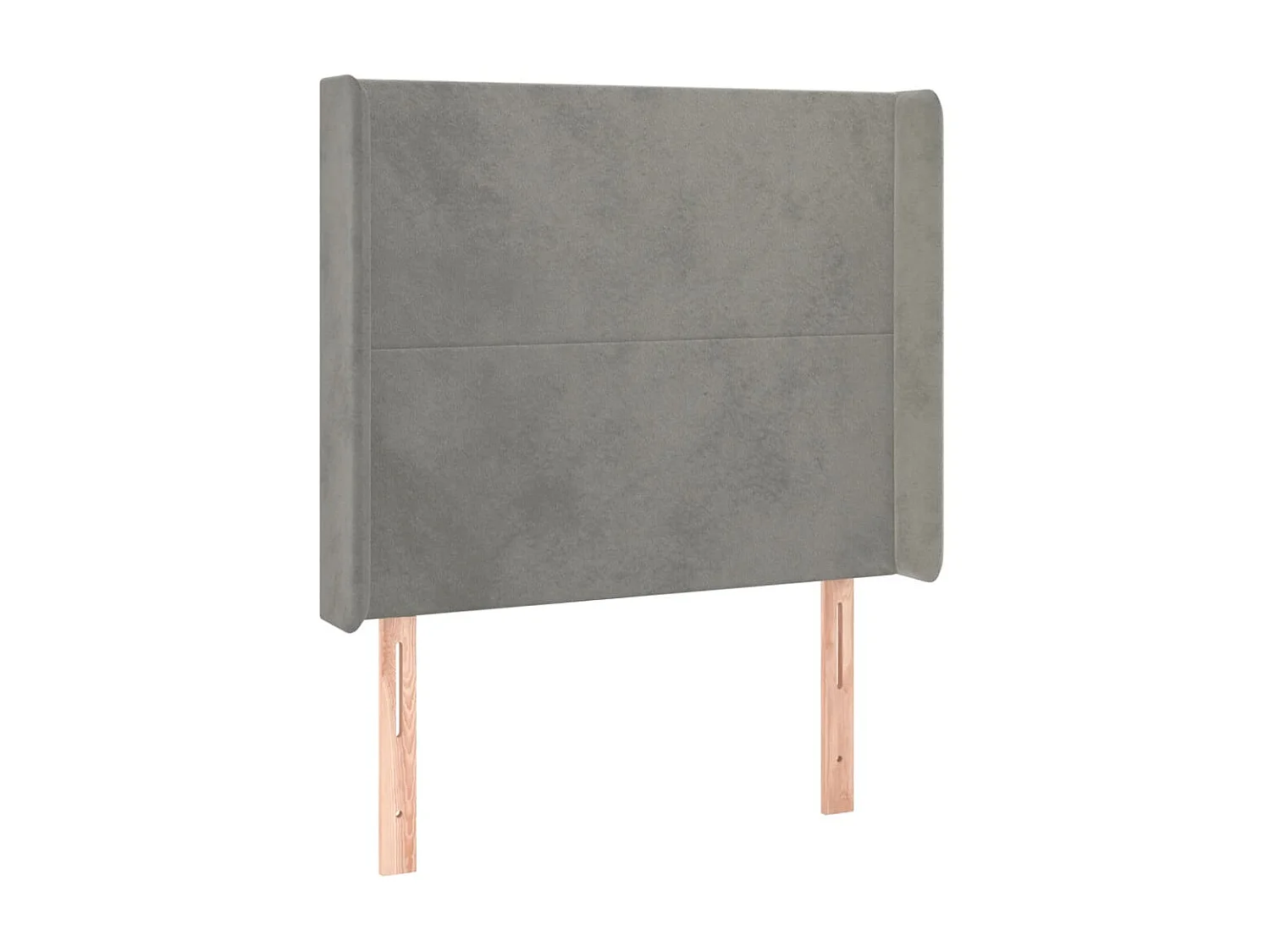 Tête de lit avec oreilles Gris clair 93x16x118/128 cm Velours