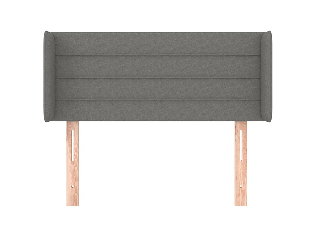 Tête de lit avec oreilles Gris foncé 103x16x78/88 cm Tissu