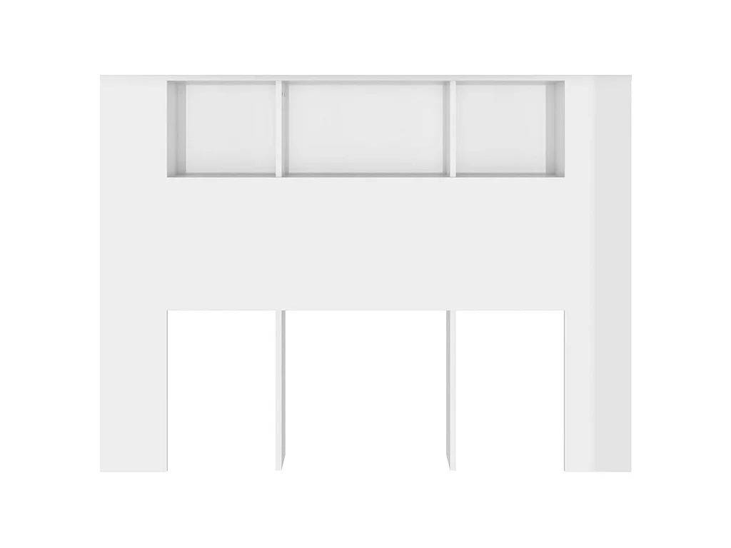 Armoire de tête de lit Blanc brillant 140x18,5x104,5 cm