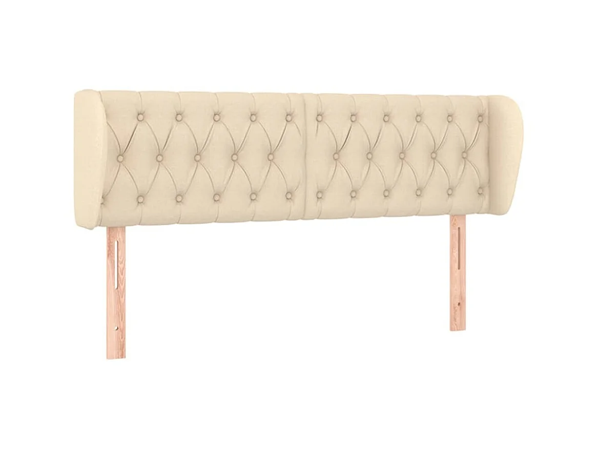 Tête de lit avec oreilles Crème 163x23x78/88 cm Tissu