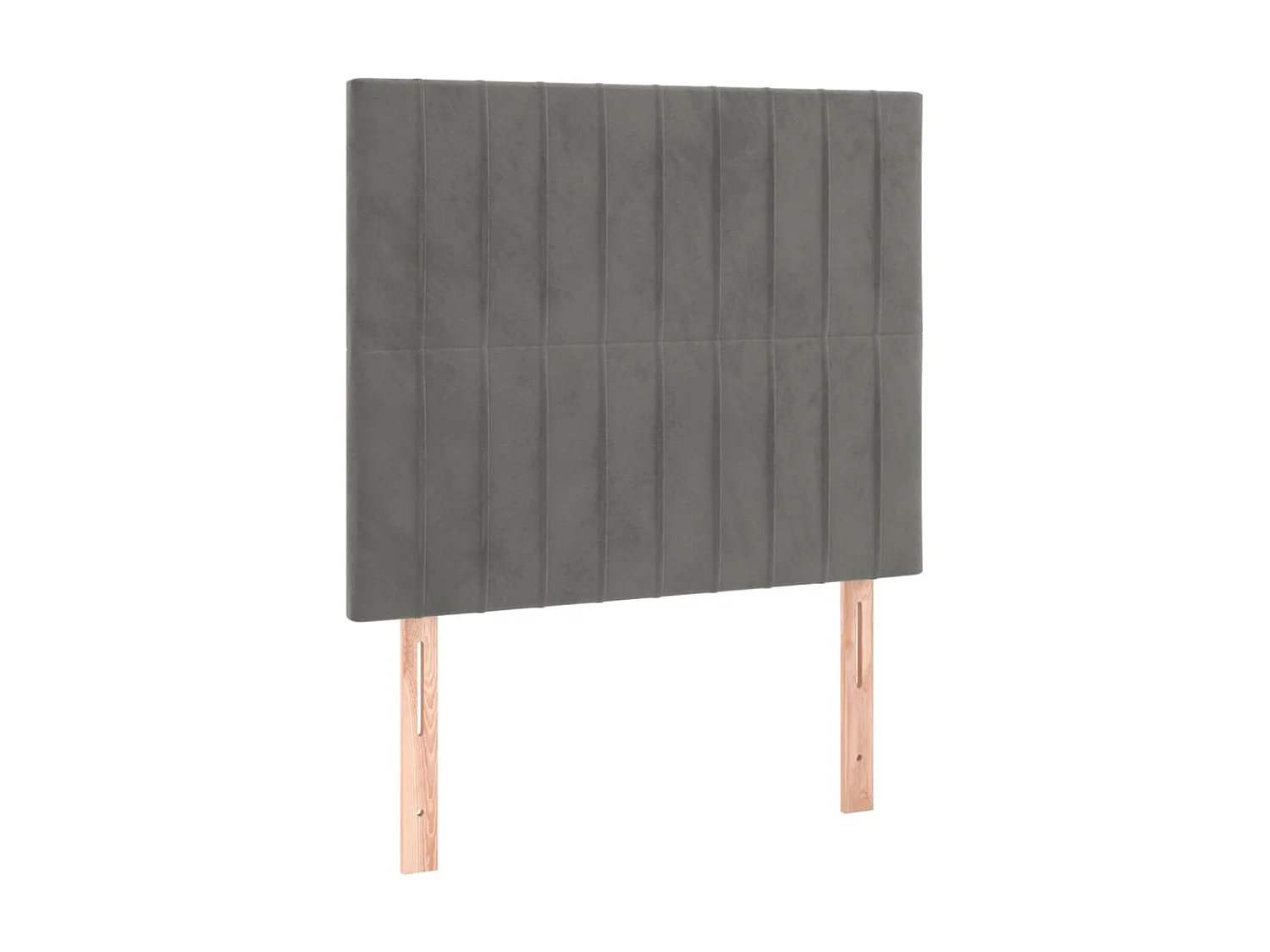 Cabecero LED gris claro 100x5x118/128 cm Terciopelo