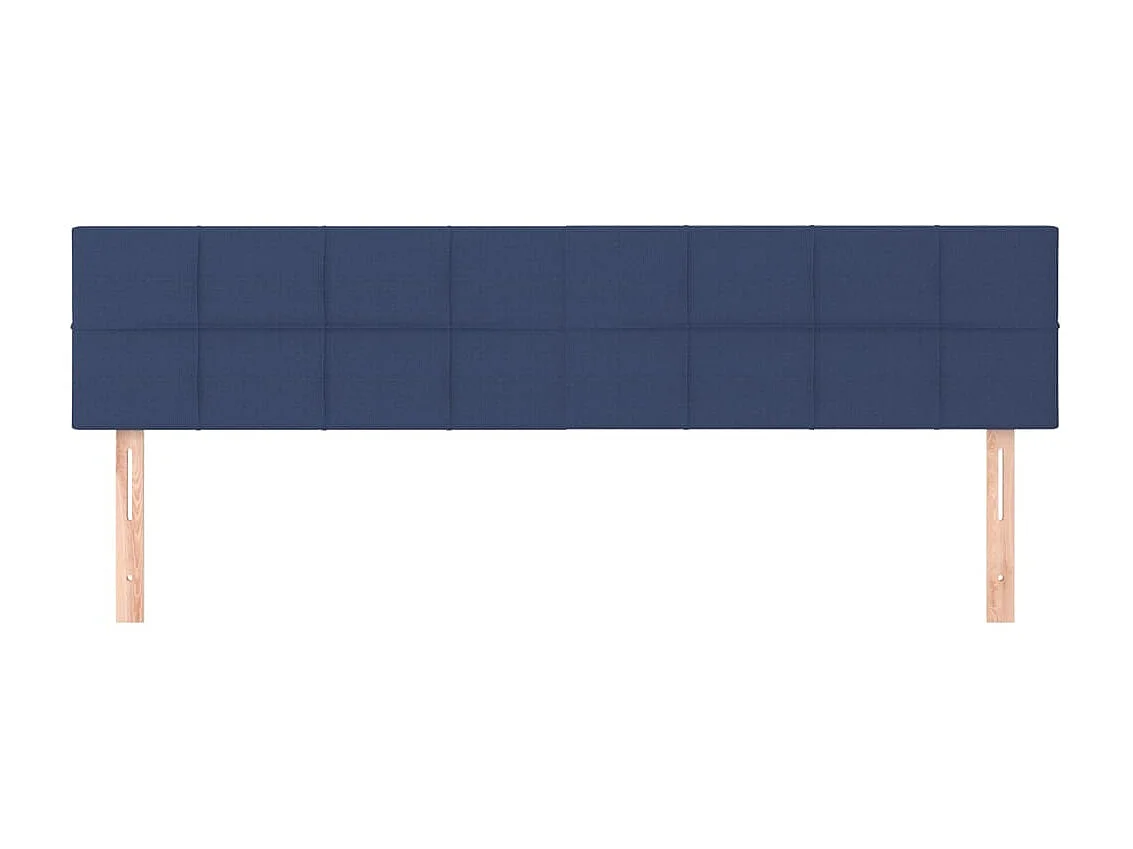 Cabeceiras 2 pcs Tecido Azul 100x5x78/88 cm