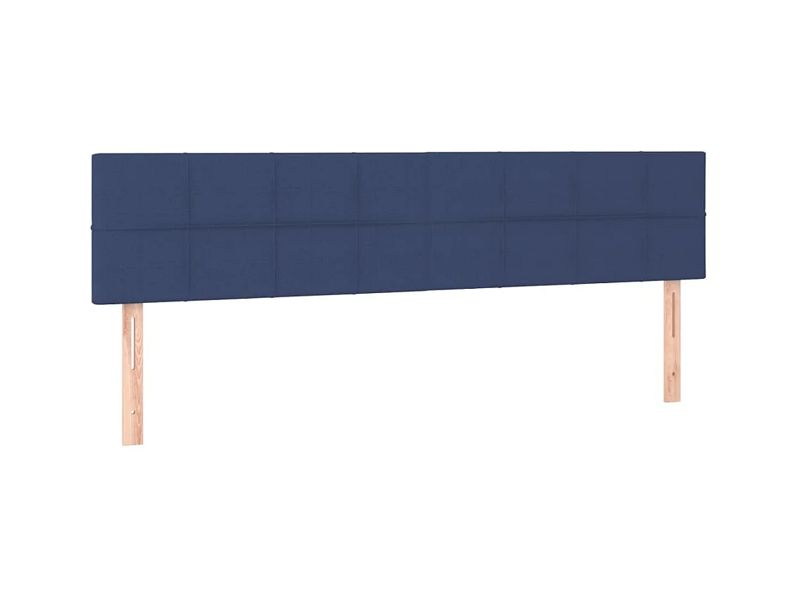 Têtes de lit 2 pcs Bleu 100x5x78/88 cm Tissu