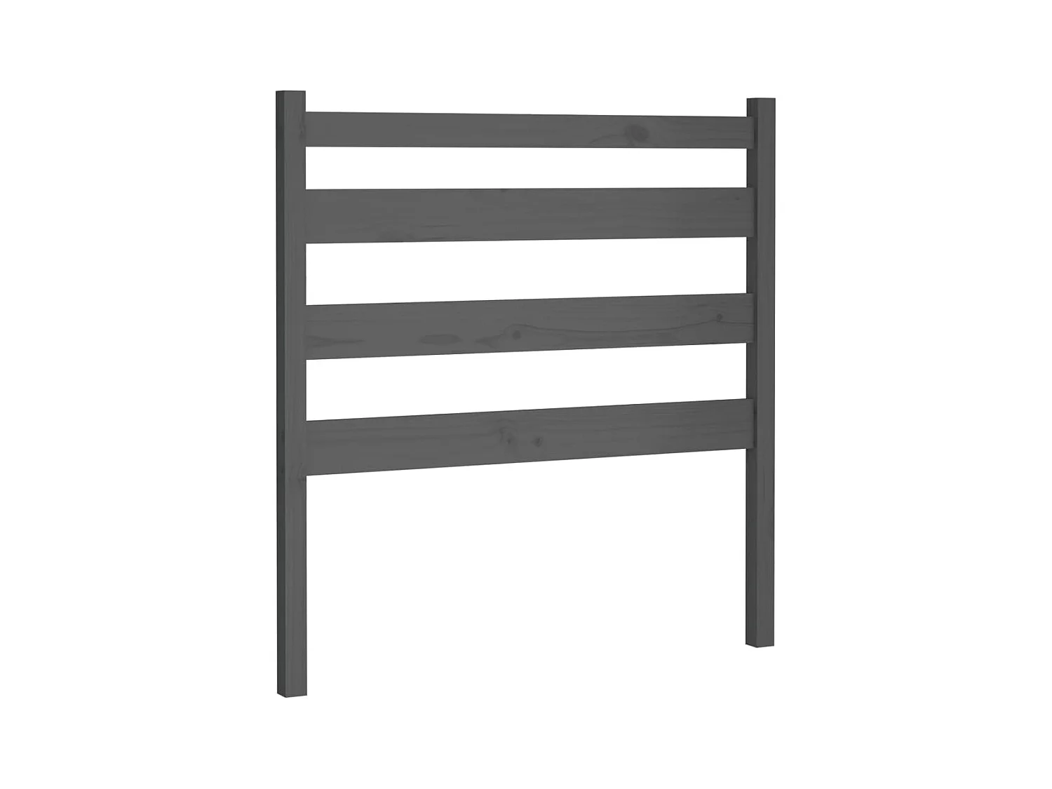 Kopfteil Grau 96x4x100 cm Massives Kiefernholz