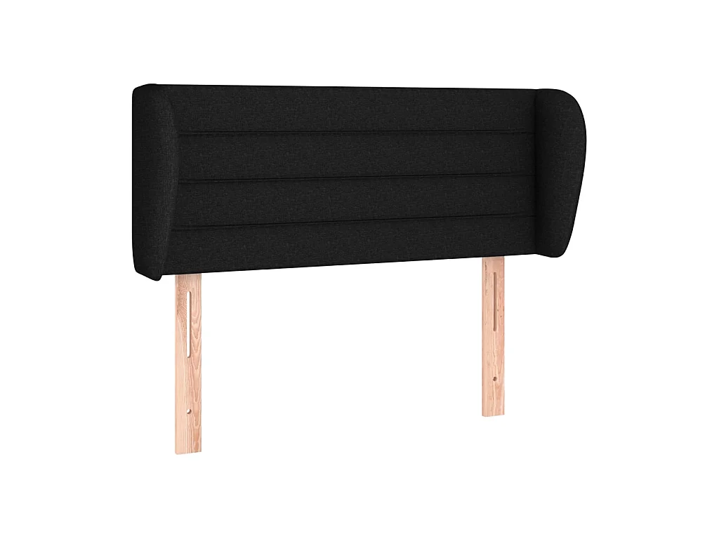 Tête de lit avec oreilles Noir 103x23x78/88 cm Tissu