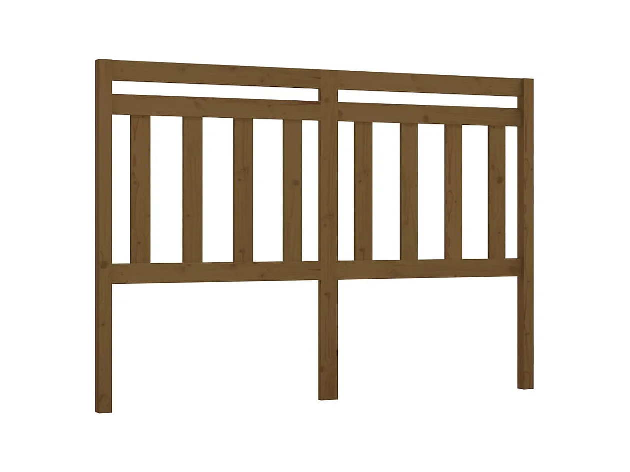 Tête de lit Marron miel 146x4x100 cm Bois massif de pin