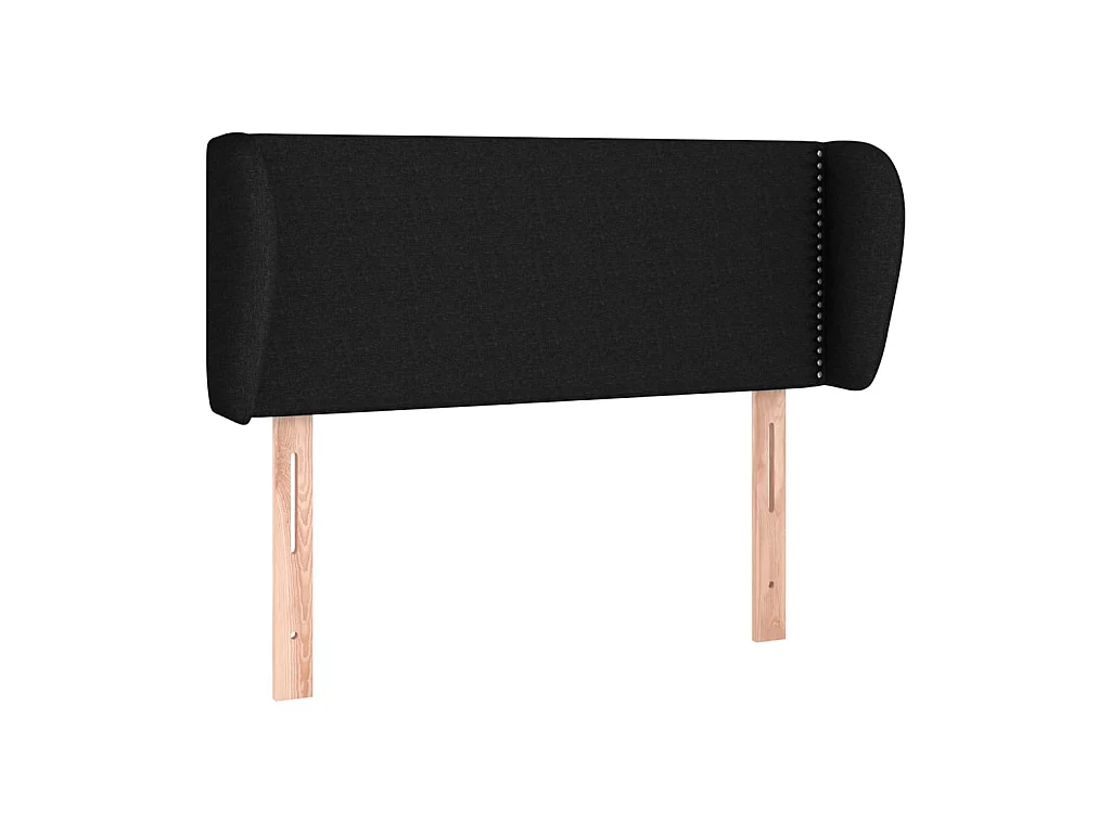 Tête de lit avec oreilles Noir 93x23x78/88 cm Tissu