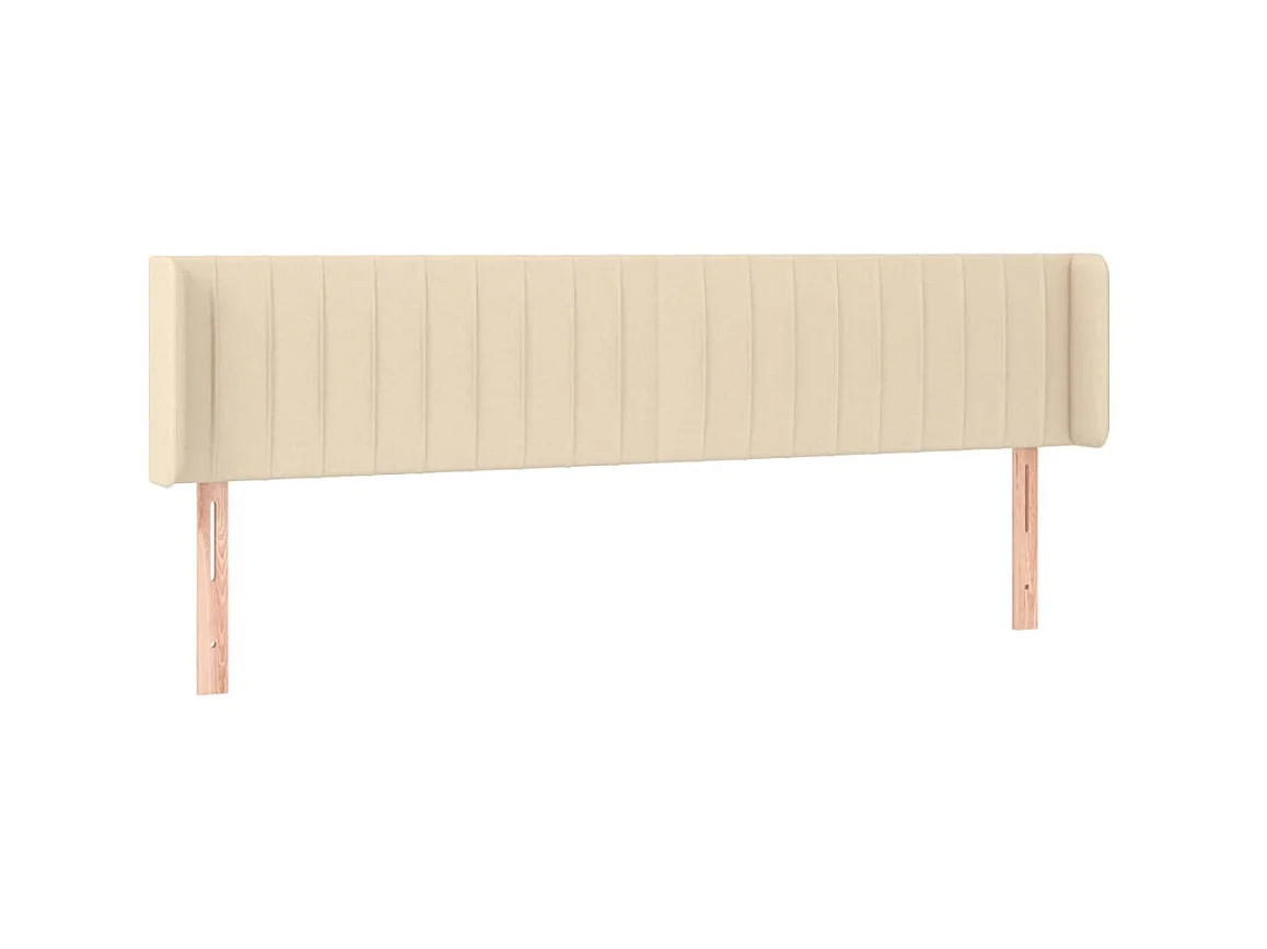 Tête de lit avec oreilles Crème 183x16x78/88 cm Tissu