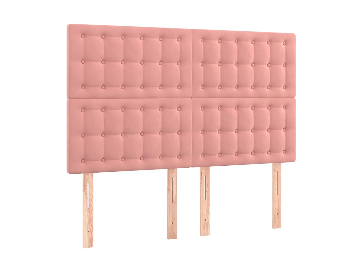 Cabeceira LED rosa 144x5x118/128 cm veludo