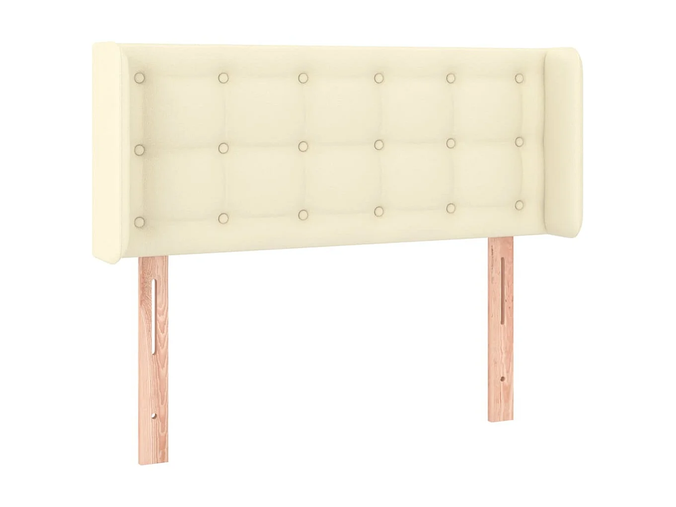 Kopfteil mit Ohren Creme 103x16x78/88 cm Kunstleder