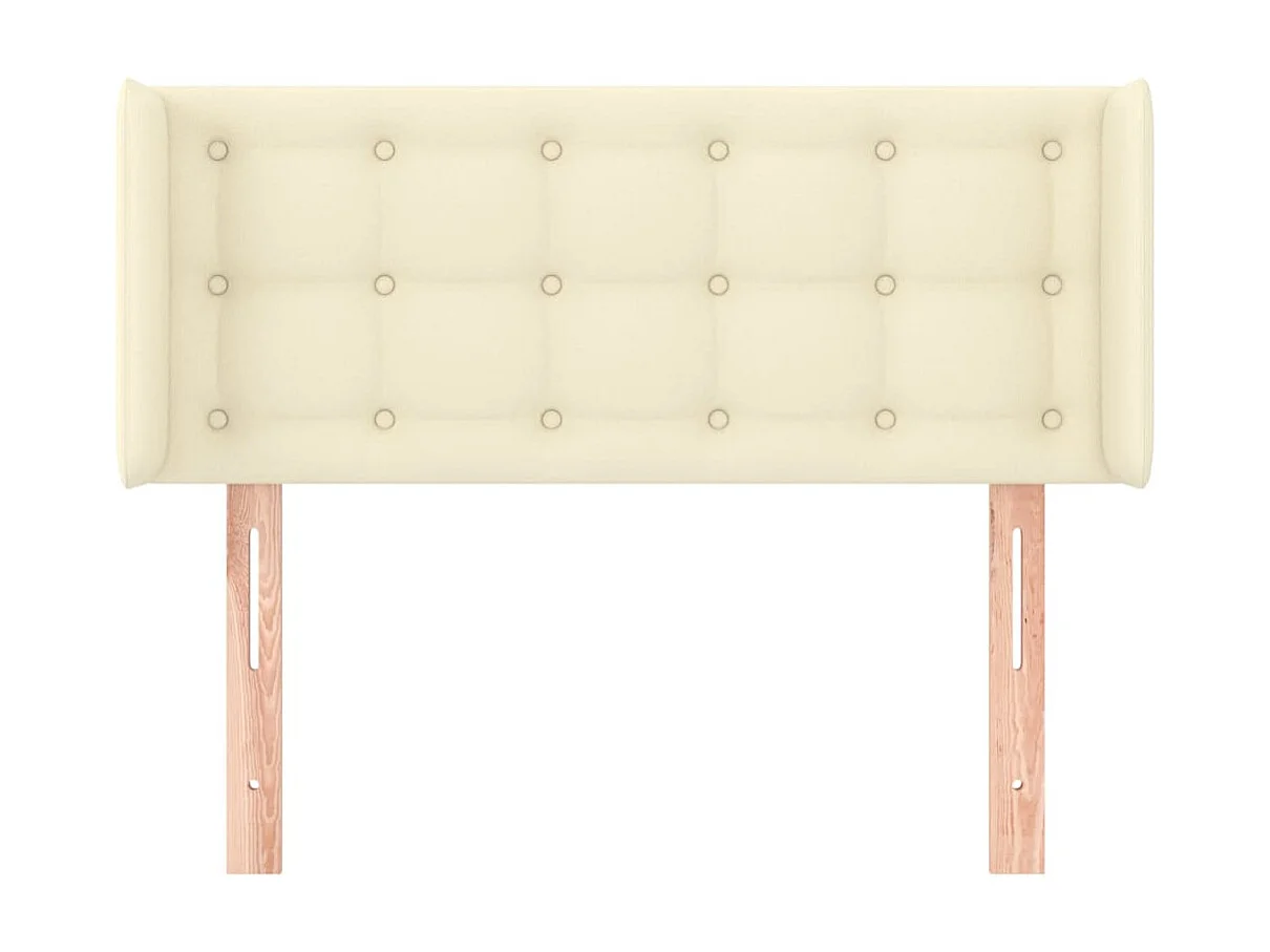 Kopfteil mit Ohren Creme 103x16x78/88 cm Kunstleder