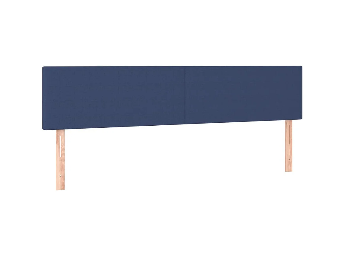 Têtes de lit 2 pcs Bleu 90x5x78/88 cm Tissu