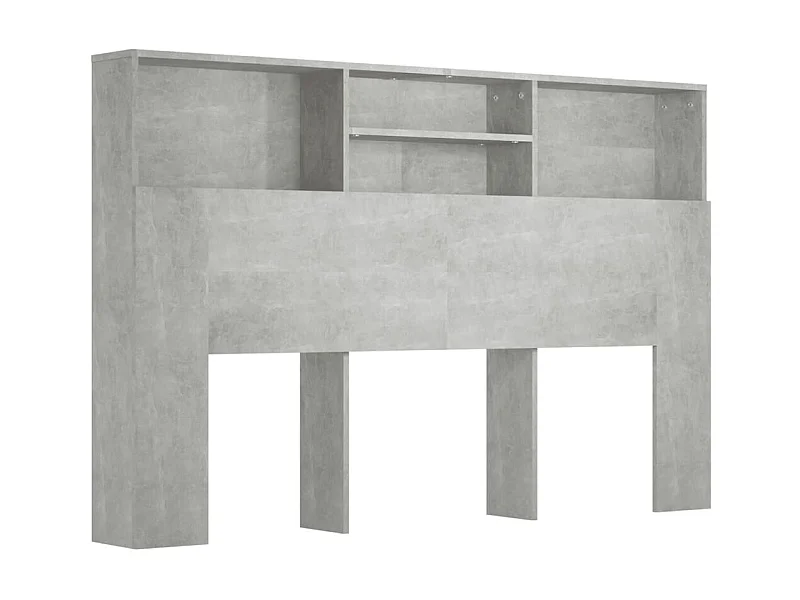 Mueble cabecero Gris hormigón 160x19x103,5 cm