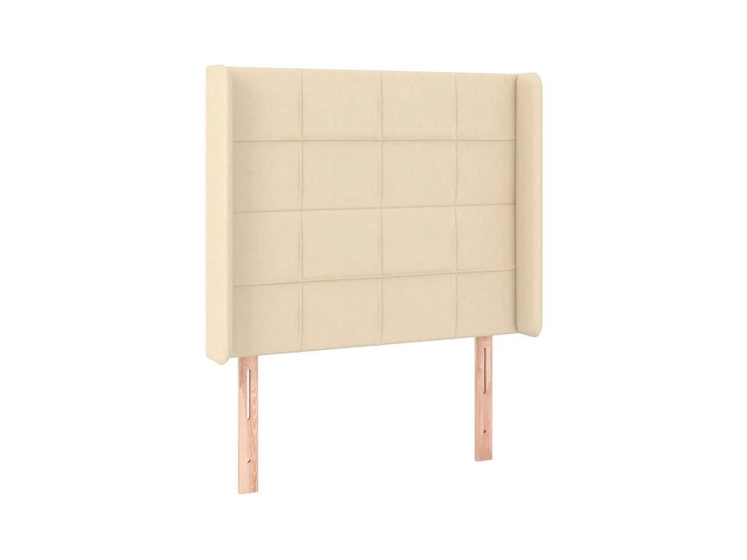 Tête de lit avec oreilles Crème 103x16x118/128 cm Tissu
